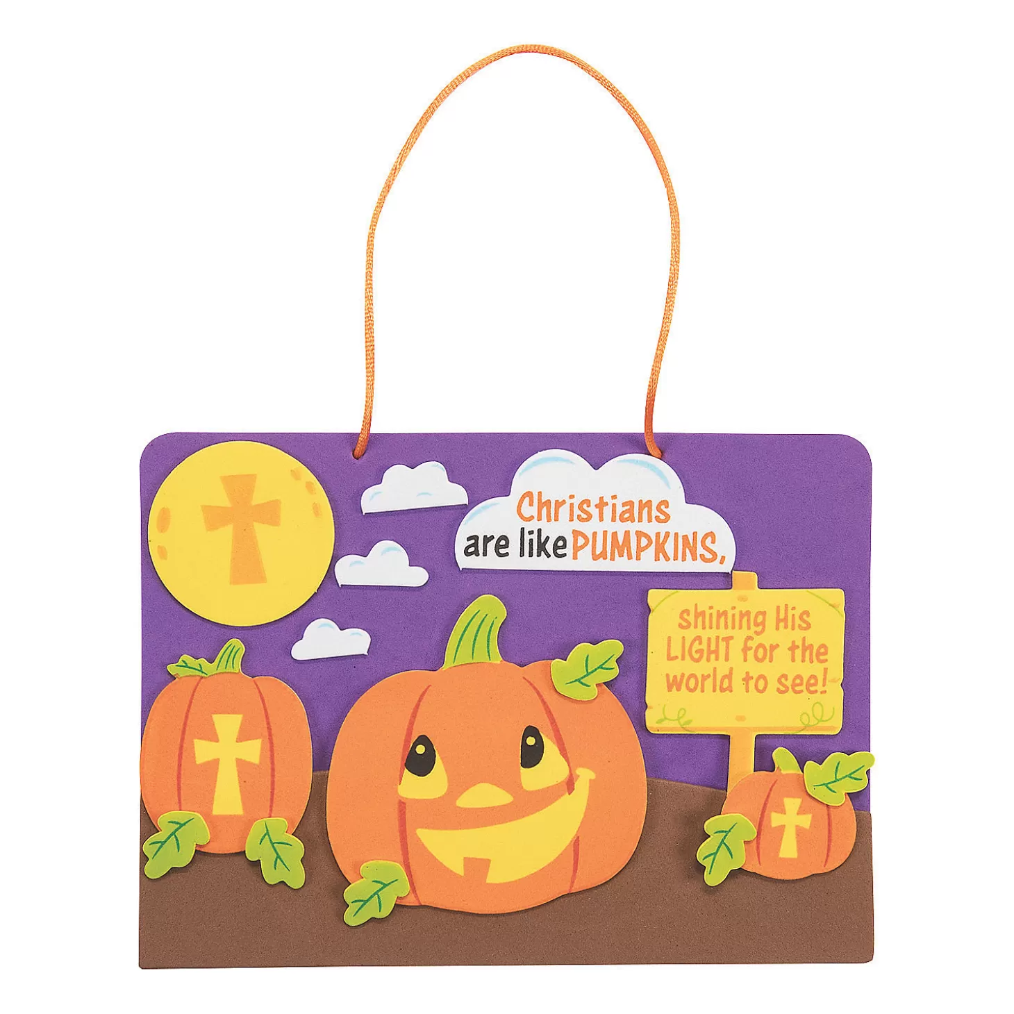 Outlet Christians Are Like Pumpkins Sign Craft Kit- Makes 12 Religious Halloween