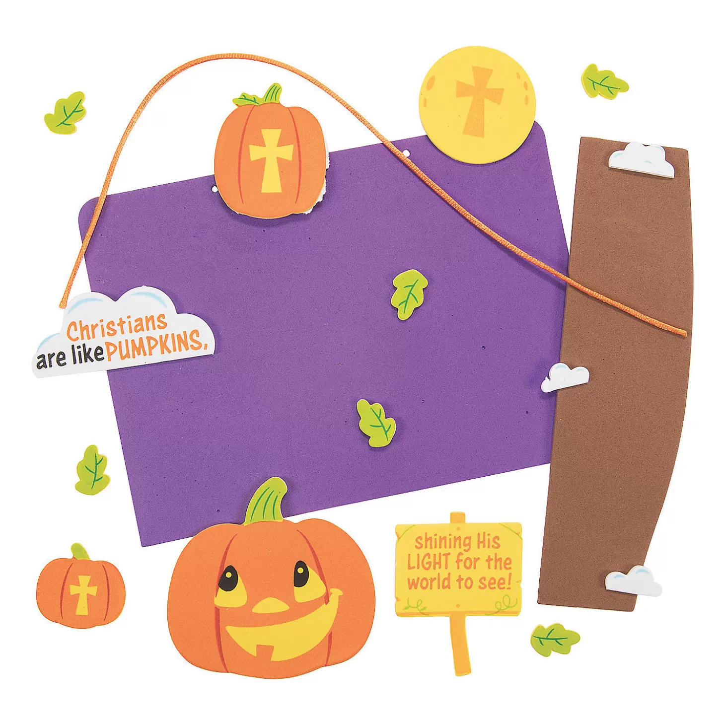 Outlet Christians Are Like Pumpkins Sign Craft Kit- Makes 12 Religious Halloween