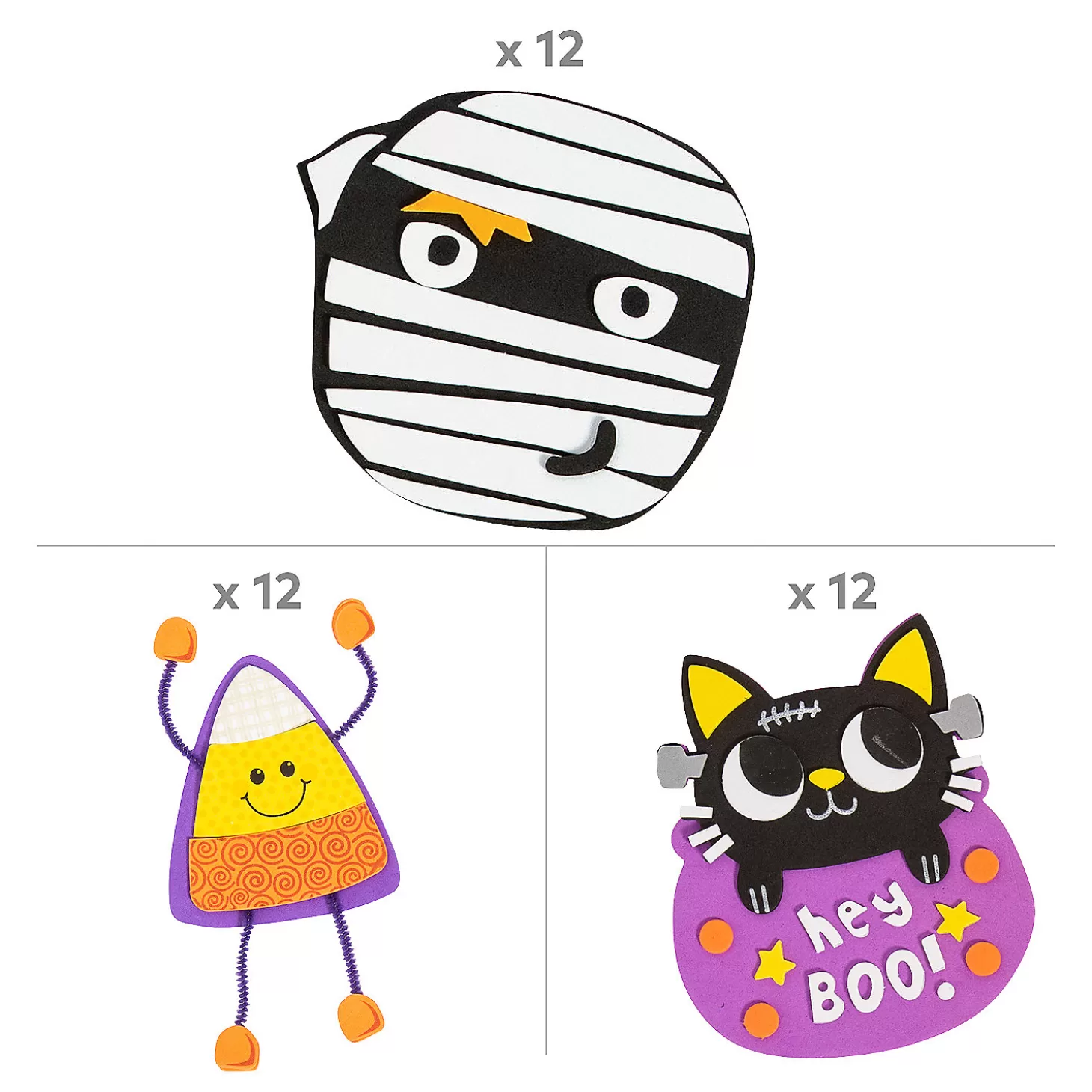 Store Classic Halloween Magnet Craft Kit Assortment - Makes 36 Halloween Fun Kits
