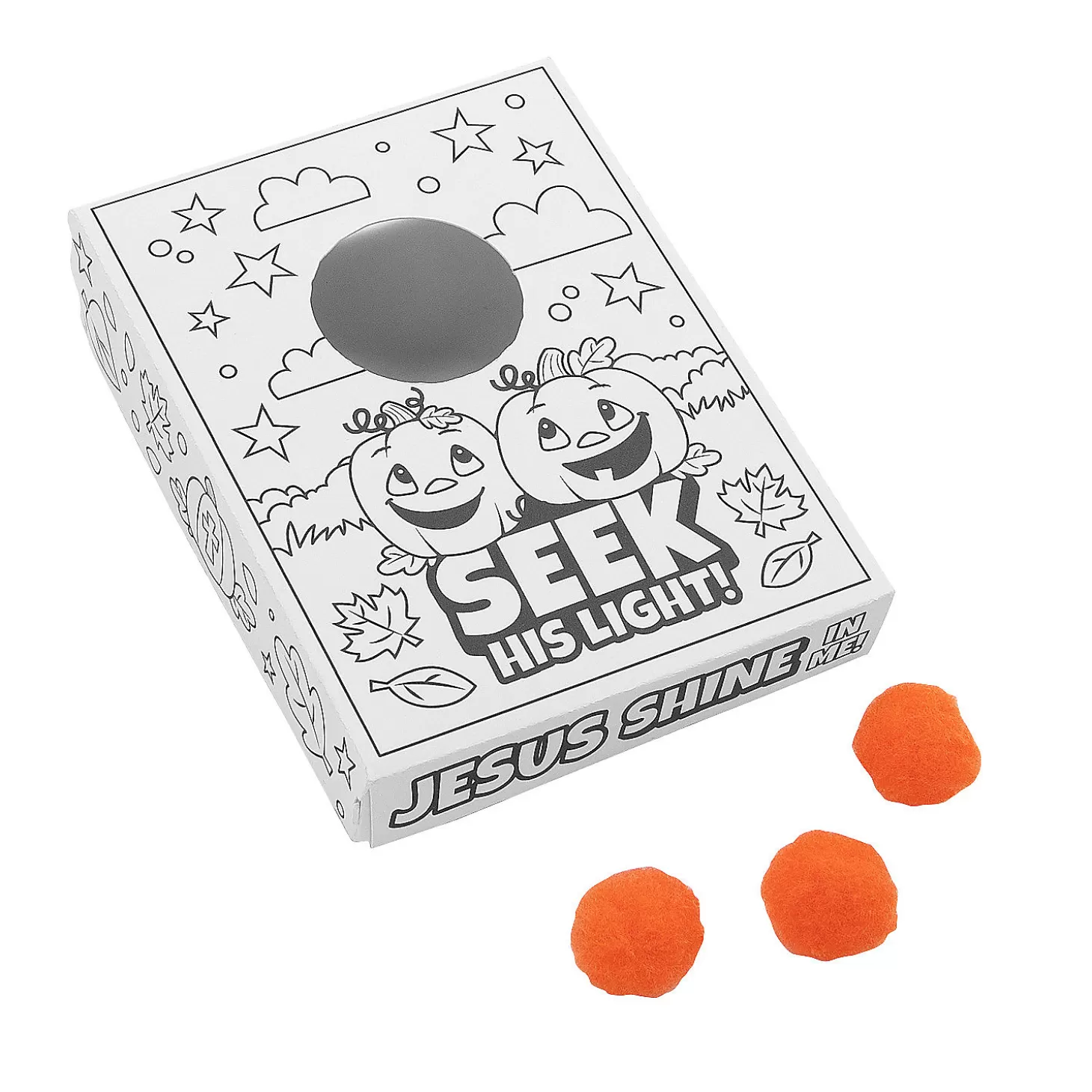 Best Sale Color Your Own Christian Pumpkin Games - 12 Pc. Religious Halloween