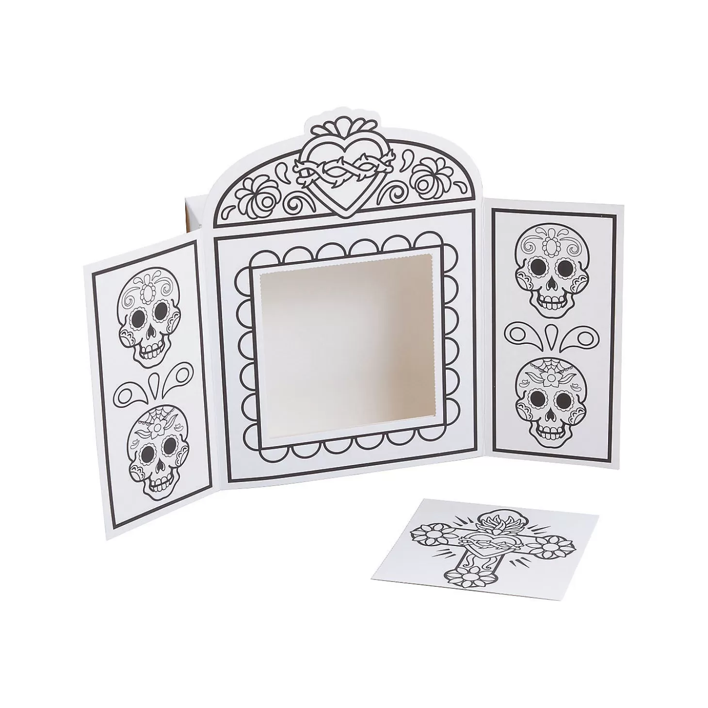 Cheap Color Your Own Day Of The Dead Shrines - 6 Pc. Religious Halloween