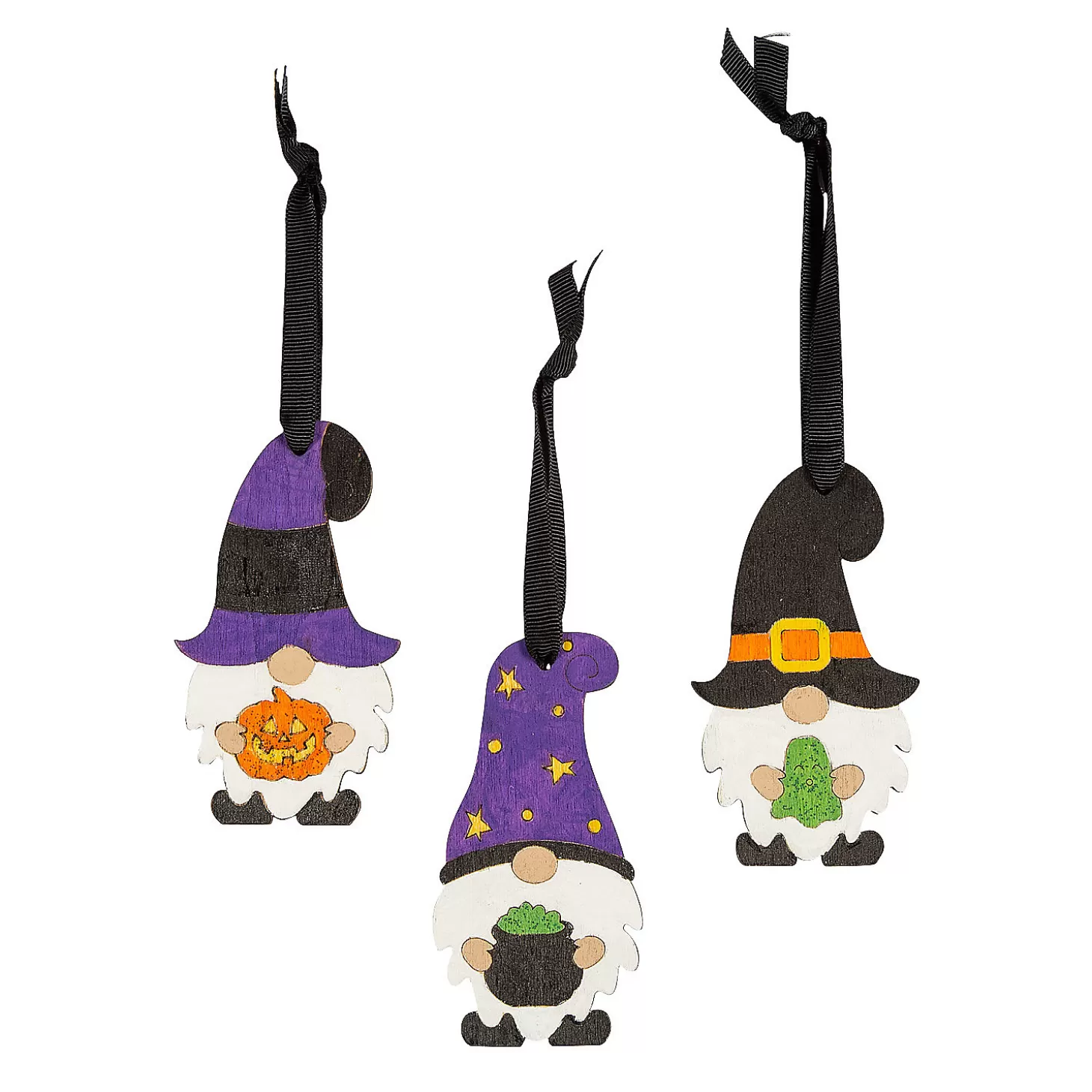 Discount Color Your Own Halloween Gnome Ornaments - 12 Pc. Diy Adult Crafts