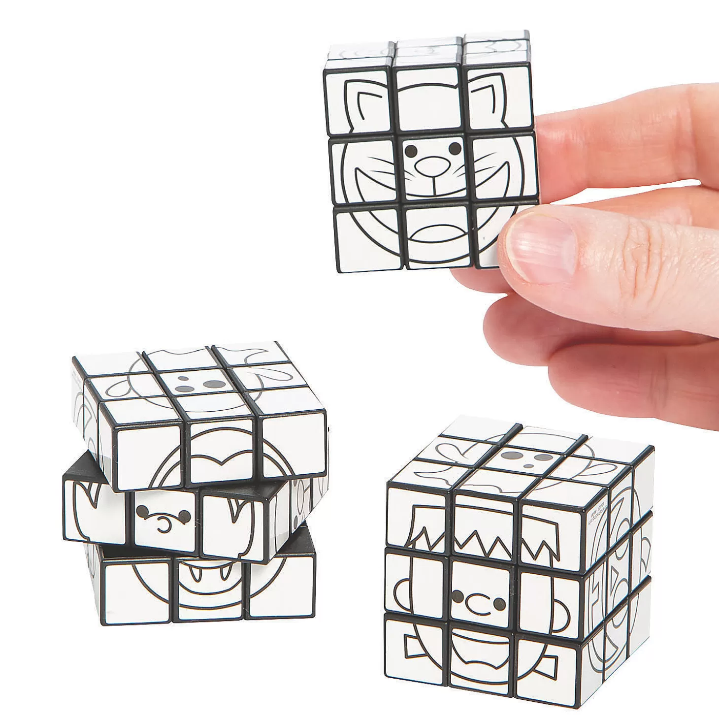 Cheap Color Your Own Halloween Mini Puzzle Cubes - 12 Pc. Games & Activities