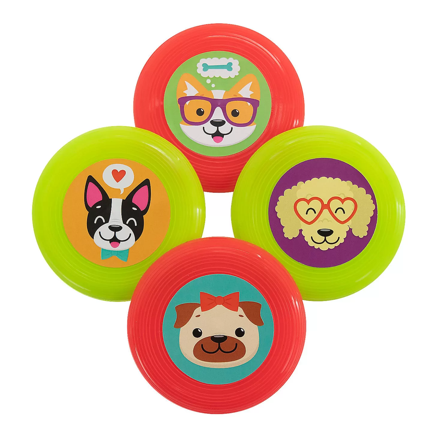 Cheap Cute Dog Party Mini Flying Discs - 12 Pc. Flying Toys