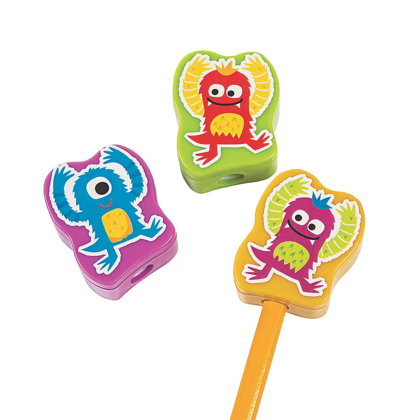 Online Cute Monster Pencil Sharpeners - 12 Pc. Boo Bags