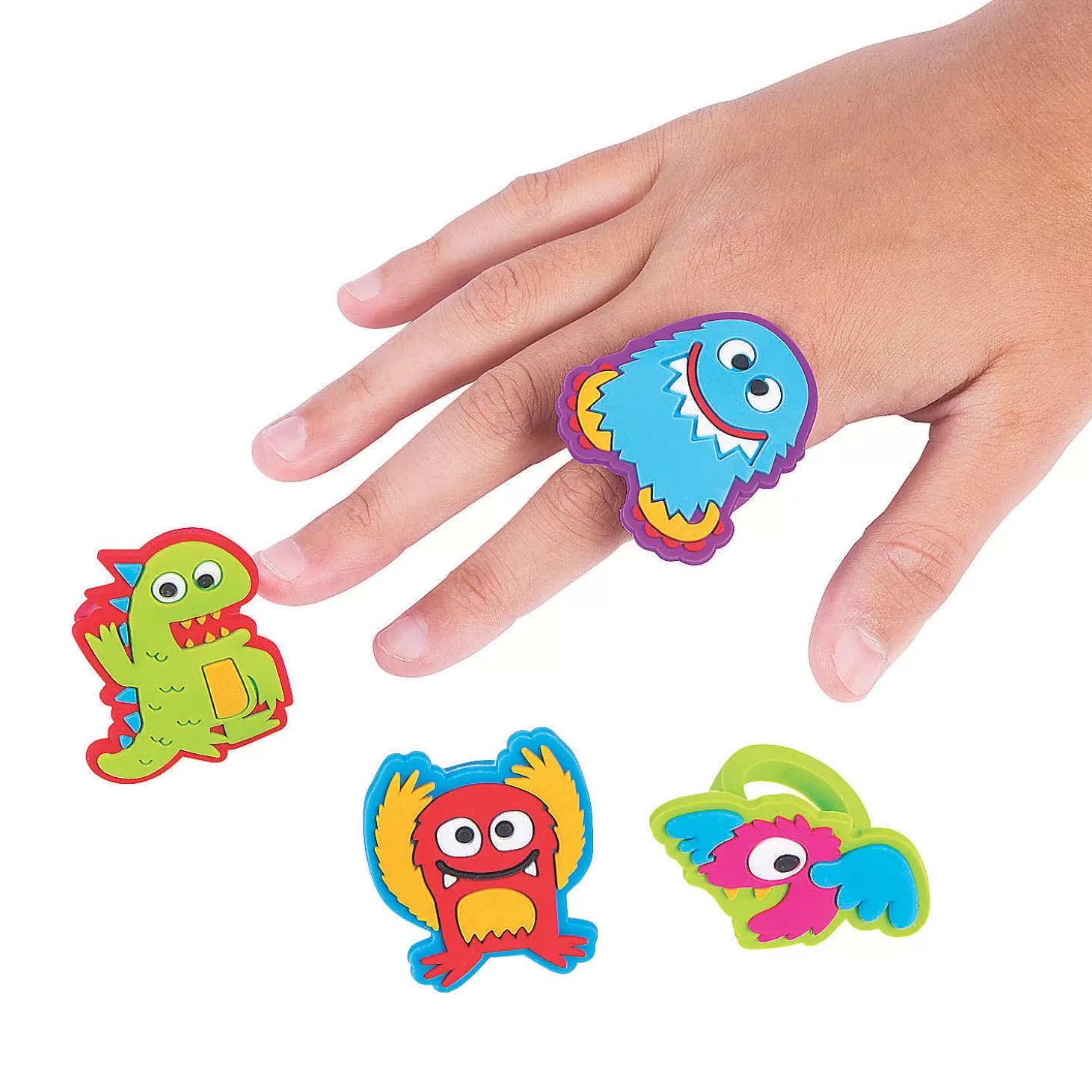 Clearance Cute Monster Rings - 12 Pc. Halloween Apparel & Accessories