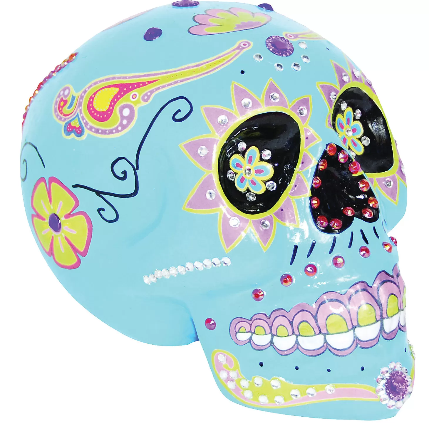 Flash Sale Day Of The Dead Blue Sugar Skull Skulls & Skeletons