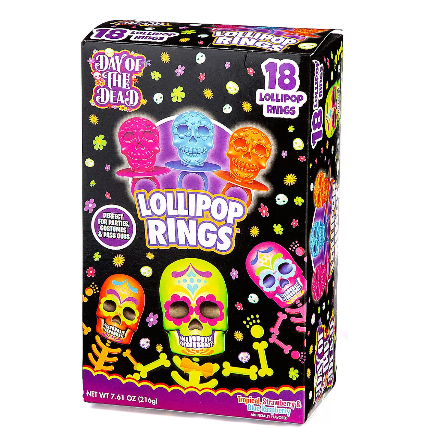 Flash Sale Day Of The Dead Ring Lollipops - 18 Pc. Halloween Candy