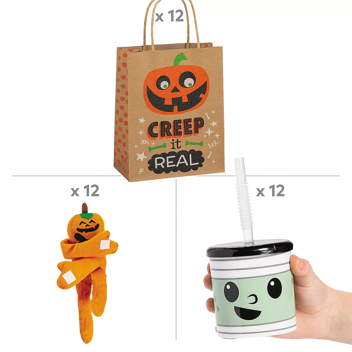 Best Sale Deluxe Halloween Boo Bag Kit For 12 Halloween Fun Kits