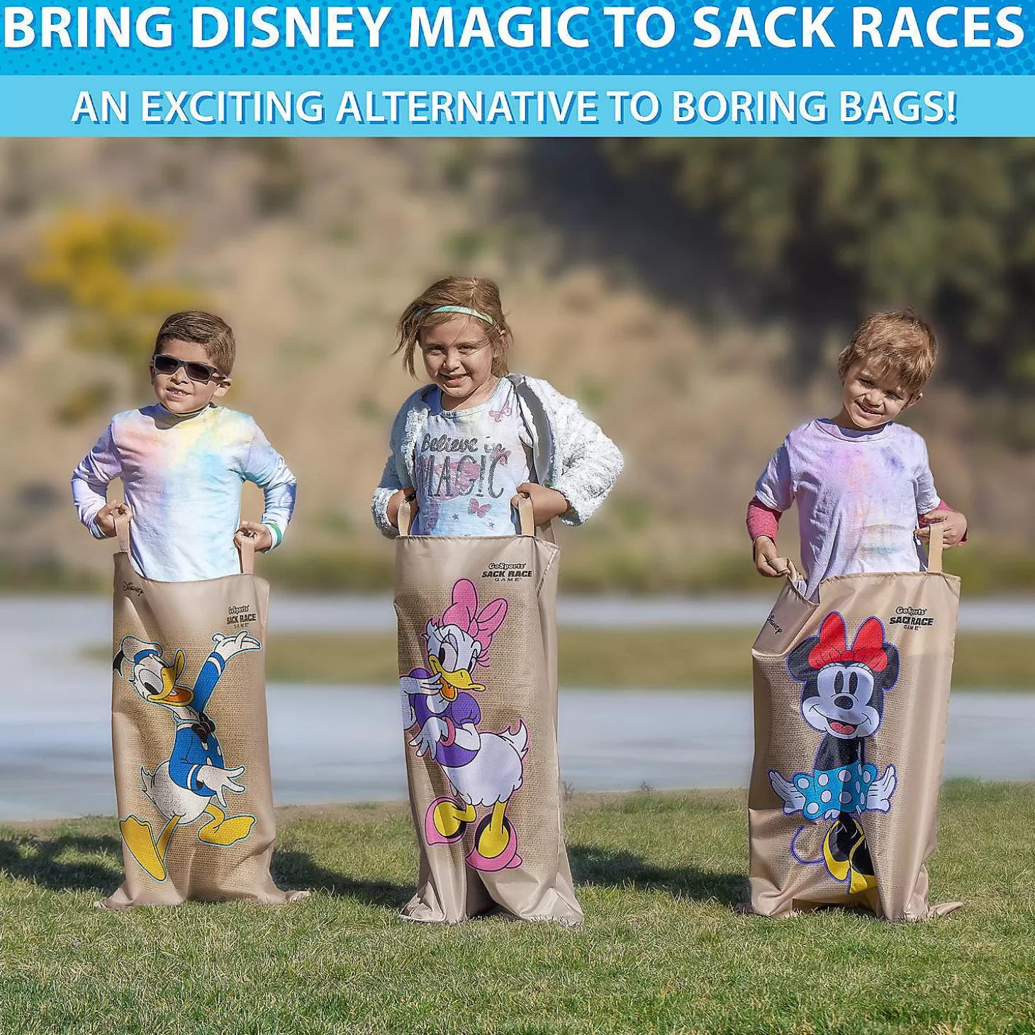 Outlet Disney Mickey And Friends Sack Race Party Game By Gosports - 6 Pack Bags For Kids Lawn Games
