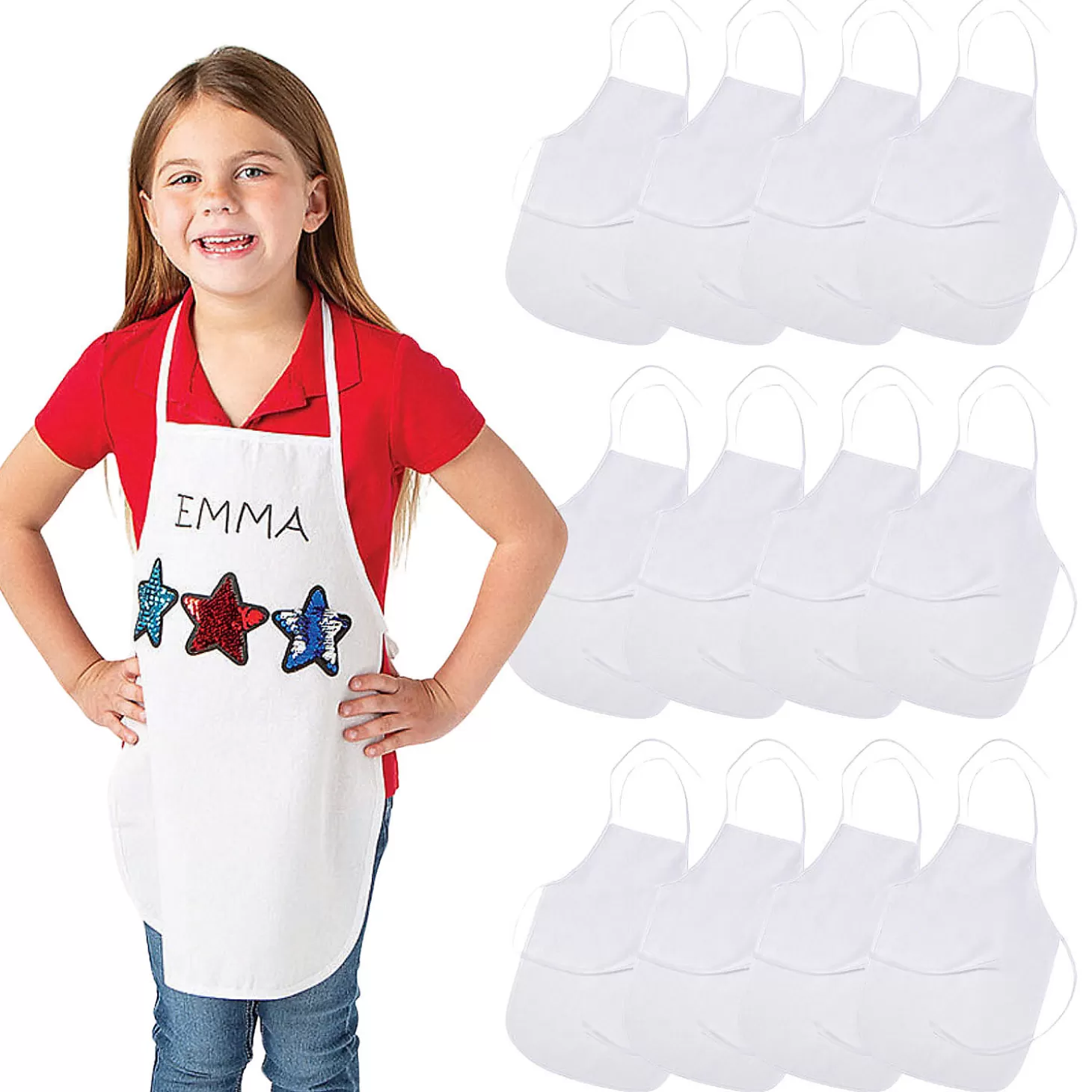 Outlet Diy Canvas Child's Aprons - 12 Pc. Diy Adult Crafts