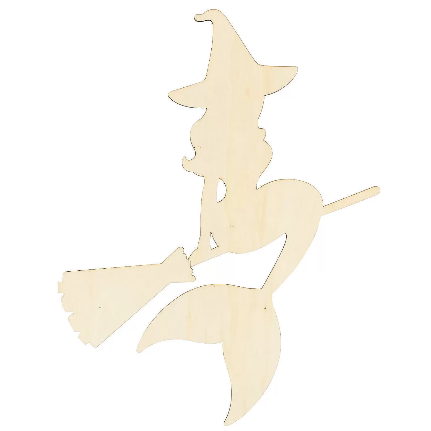 Cheap Diy Unfinished Wood Halloween Mermaid Witch Silhouette Cutout Diy Adult Crafts