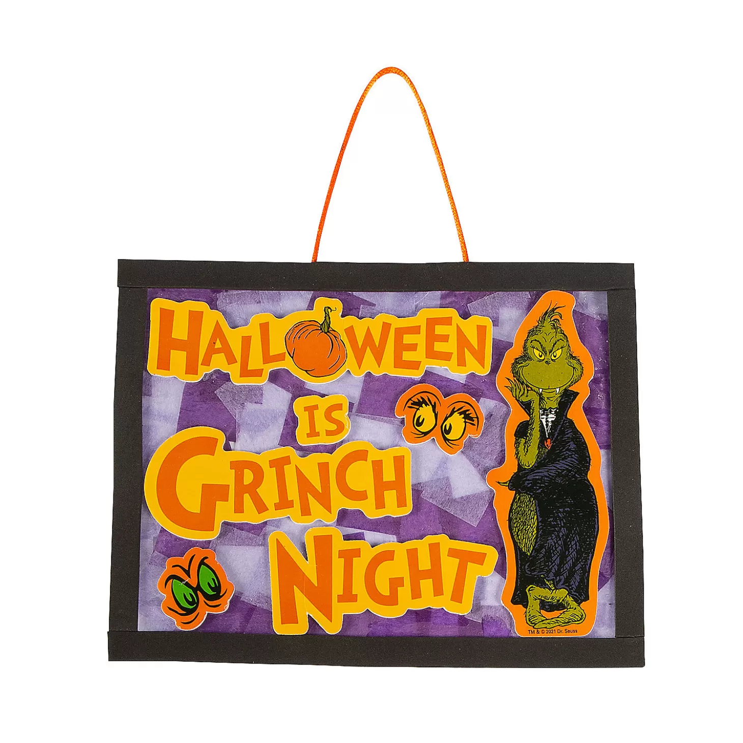 Best Dr. Seuss™ The Grinch Halloween Tissue Paper Sign Craft Kit - Makes 12 Halloween Fun Kits