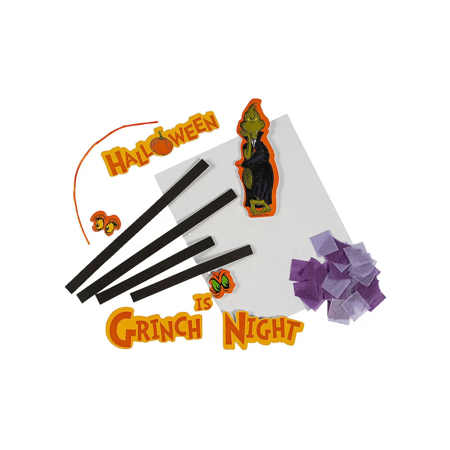 Best Dr. Seuss™ The Grinch Halloween Tissue Paper Sign Craft Kit - Makes 12 Halloween Fun Kits