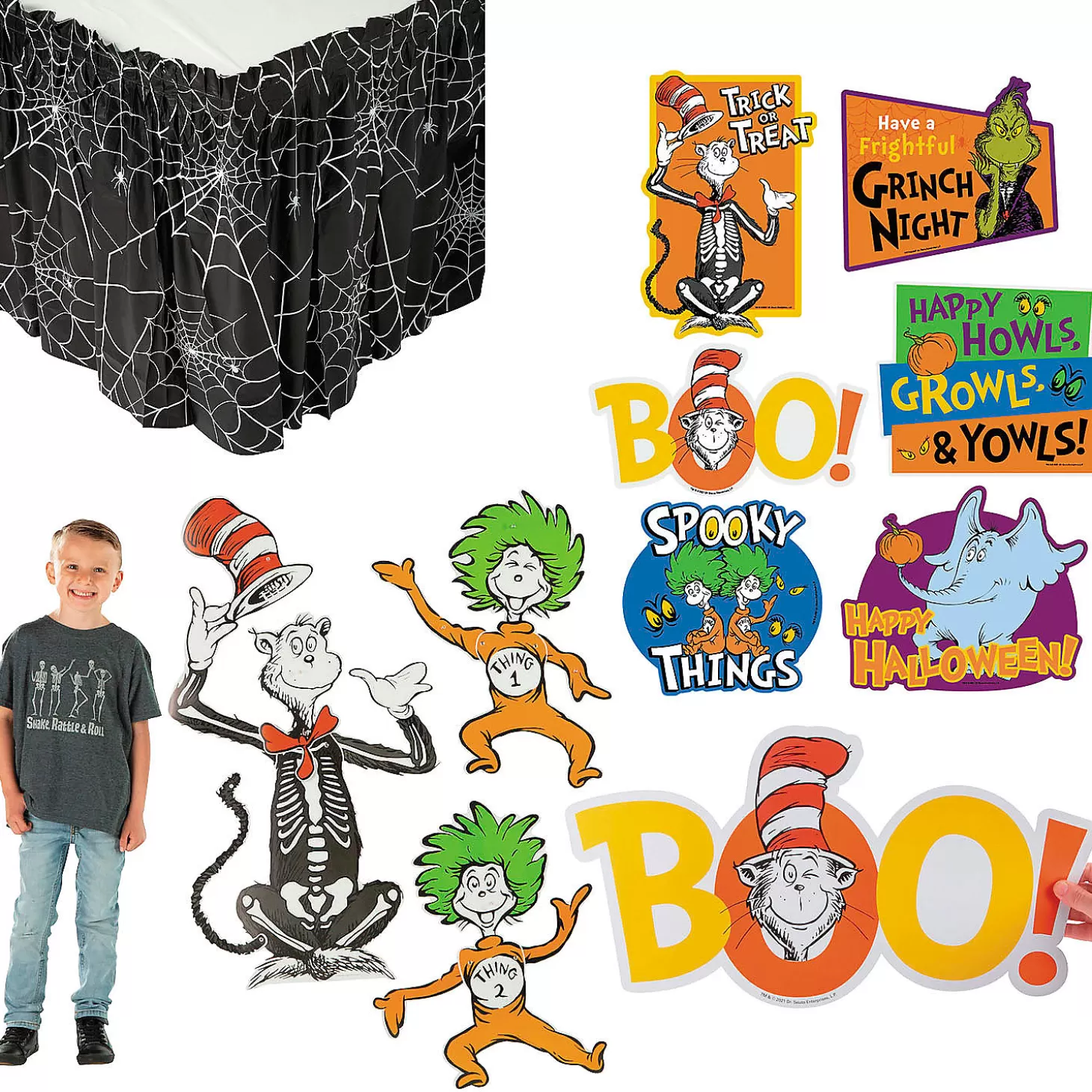 Discount Dr. Seuss™ Value Halloween Trunk-Or-Treat Decorating Kit - 10 Pc. Halloween Fun Kits