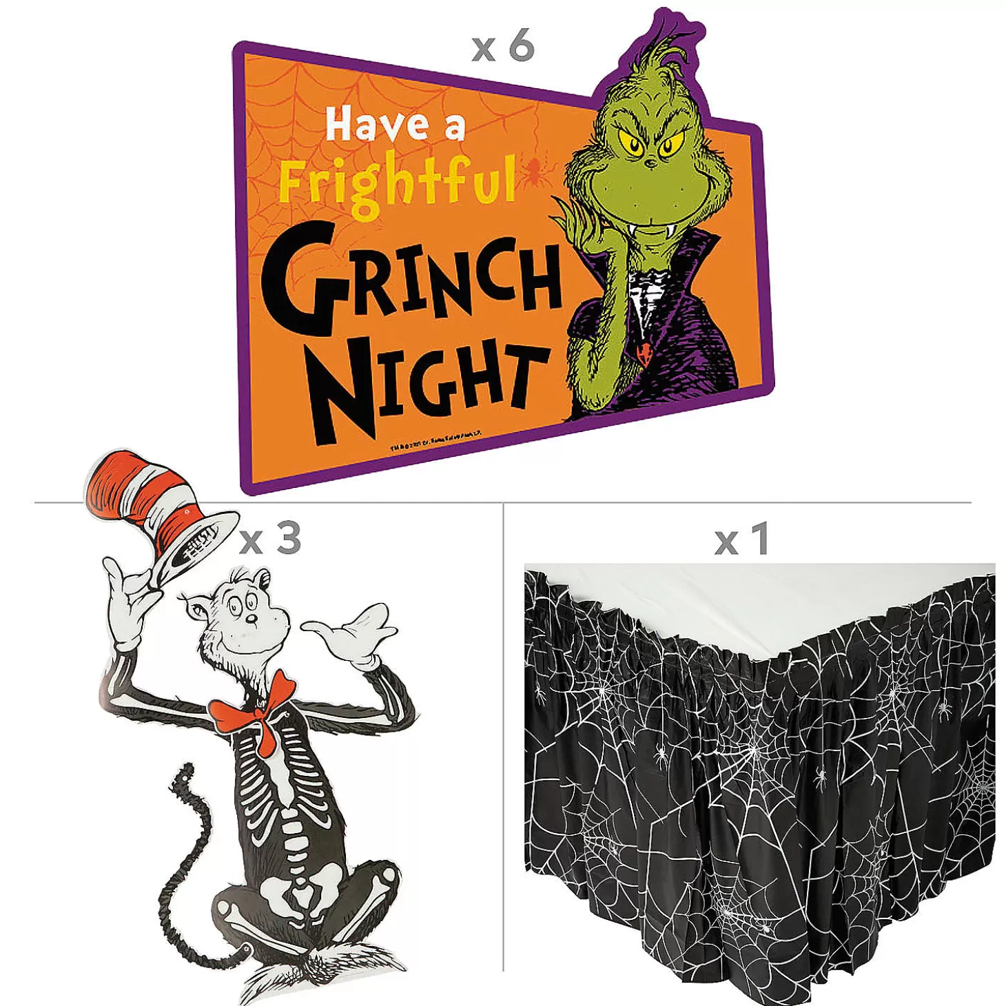 Discount Dr. Seuss™ Value Halloween Trunk-Or-Treat Decorating Kit - 10 Pc. Halloween Fun Kits