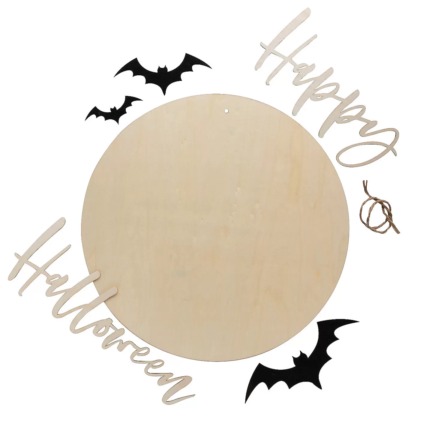 Discount Felt Bat Happy Halloween Wood Sign Craft Kit - Makes 1 Diy Adult Crafts