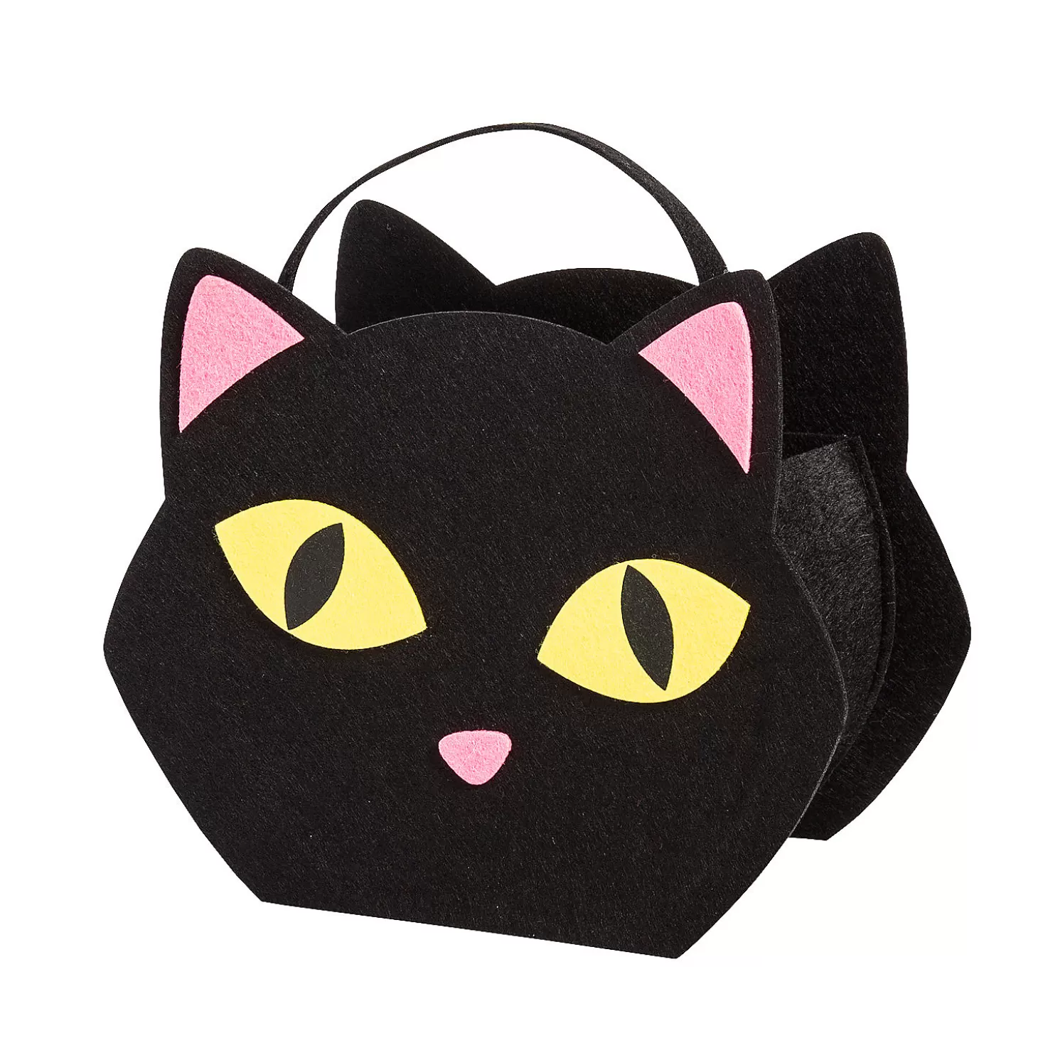 Store Felt Black Cat Trick-Or-Treat Basket Halloween Bags