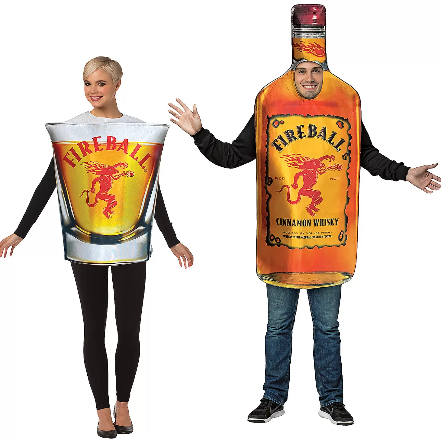 Clearance Fireball Shot Couples Costumes Couples Costumes