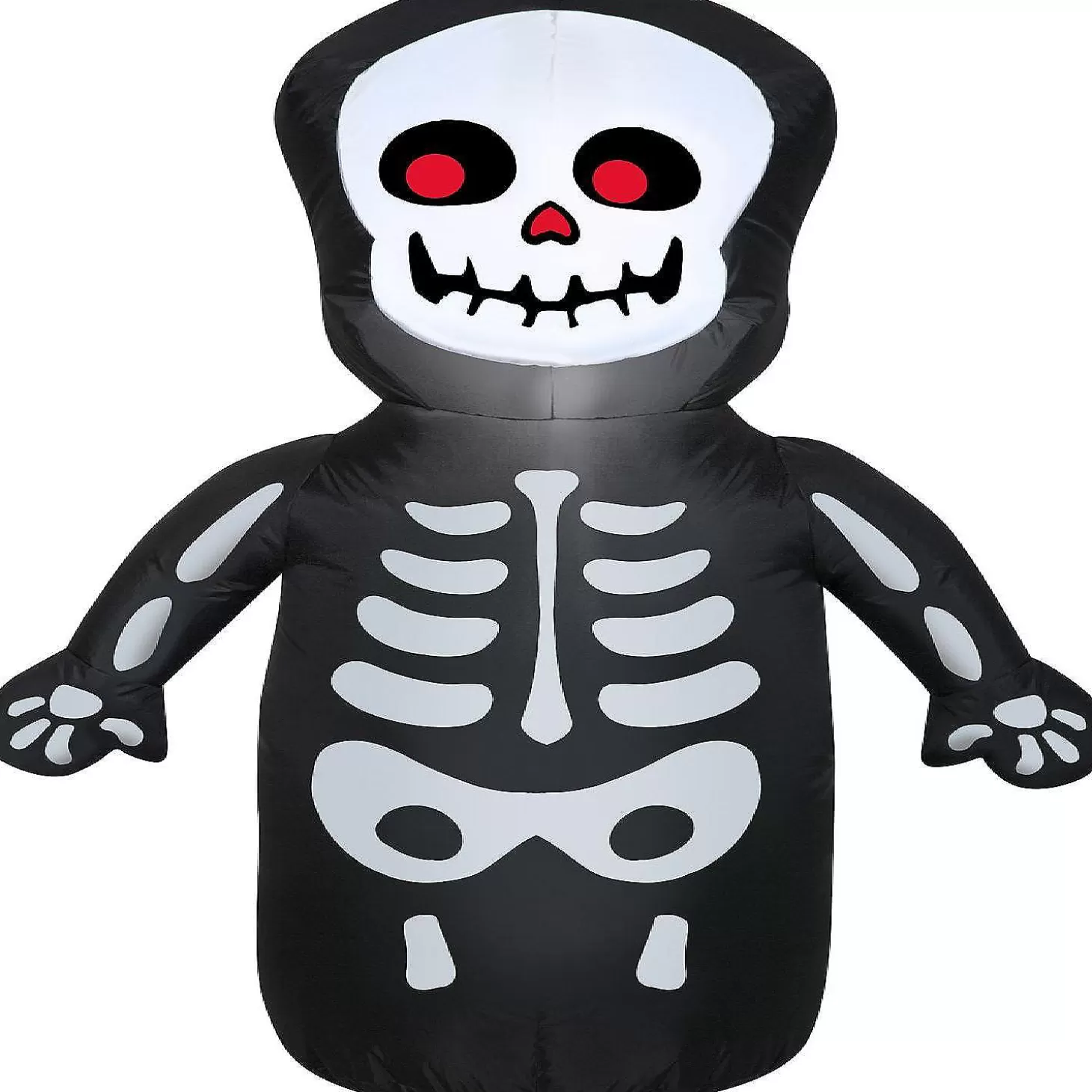 Clearance Gemmy Airblown Happy Skeleton 3.5 Ft Tall Multicolored Skulls & Skeletons