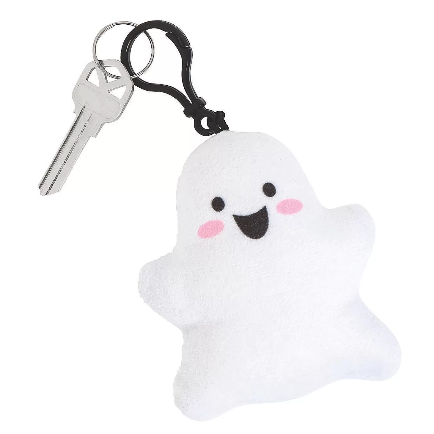 Best Ghost Plush Backpack Clip Keychains - 12 Pc. Halloween Apparel & Accessories