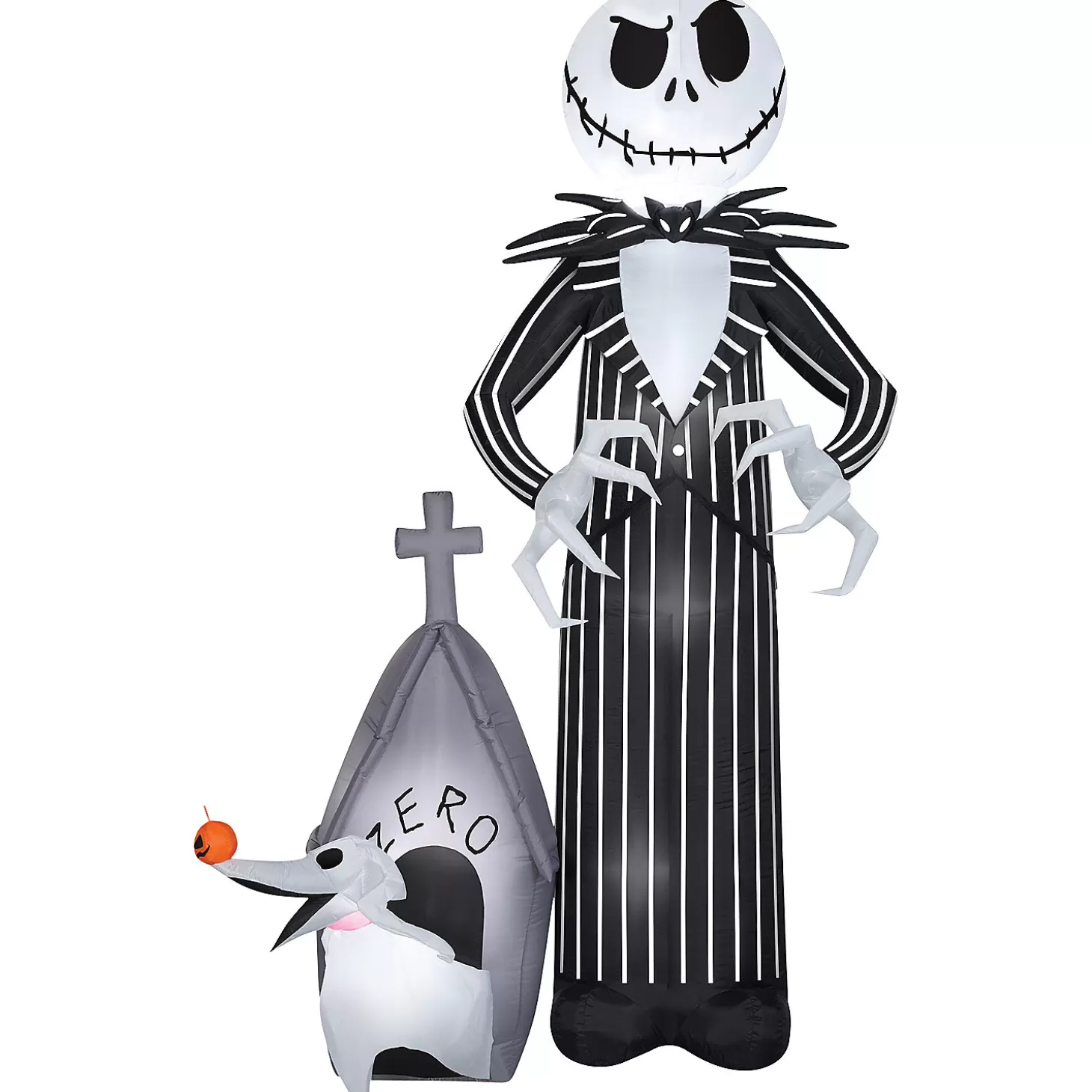 Clearance Giant Jack Skellington And Zero Airblown Skulls & Skeletons