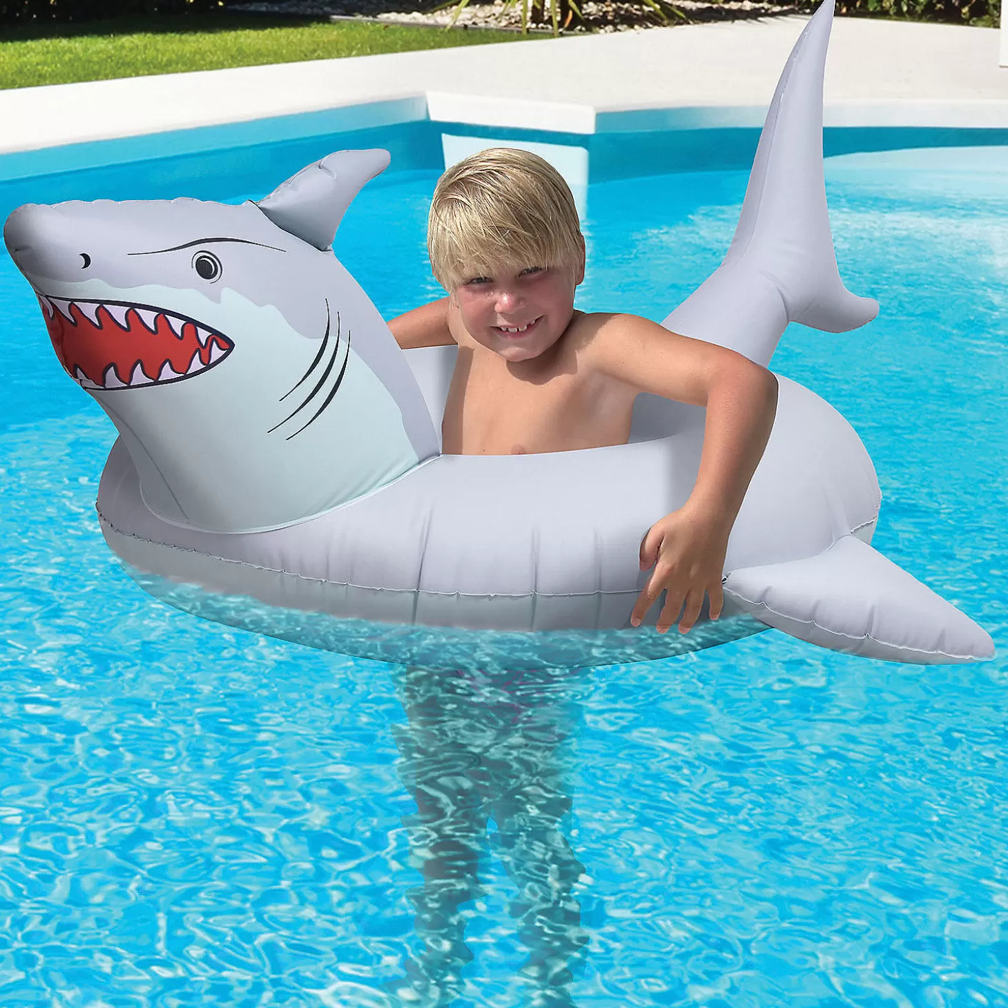 New Gofloats 'Great White Bite' Jr Pool Float Party Tube Water Toys