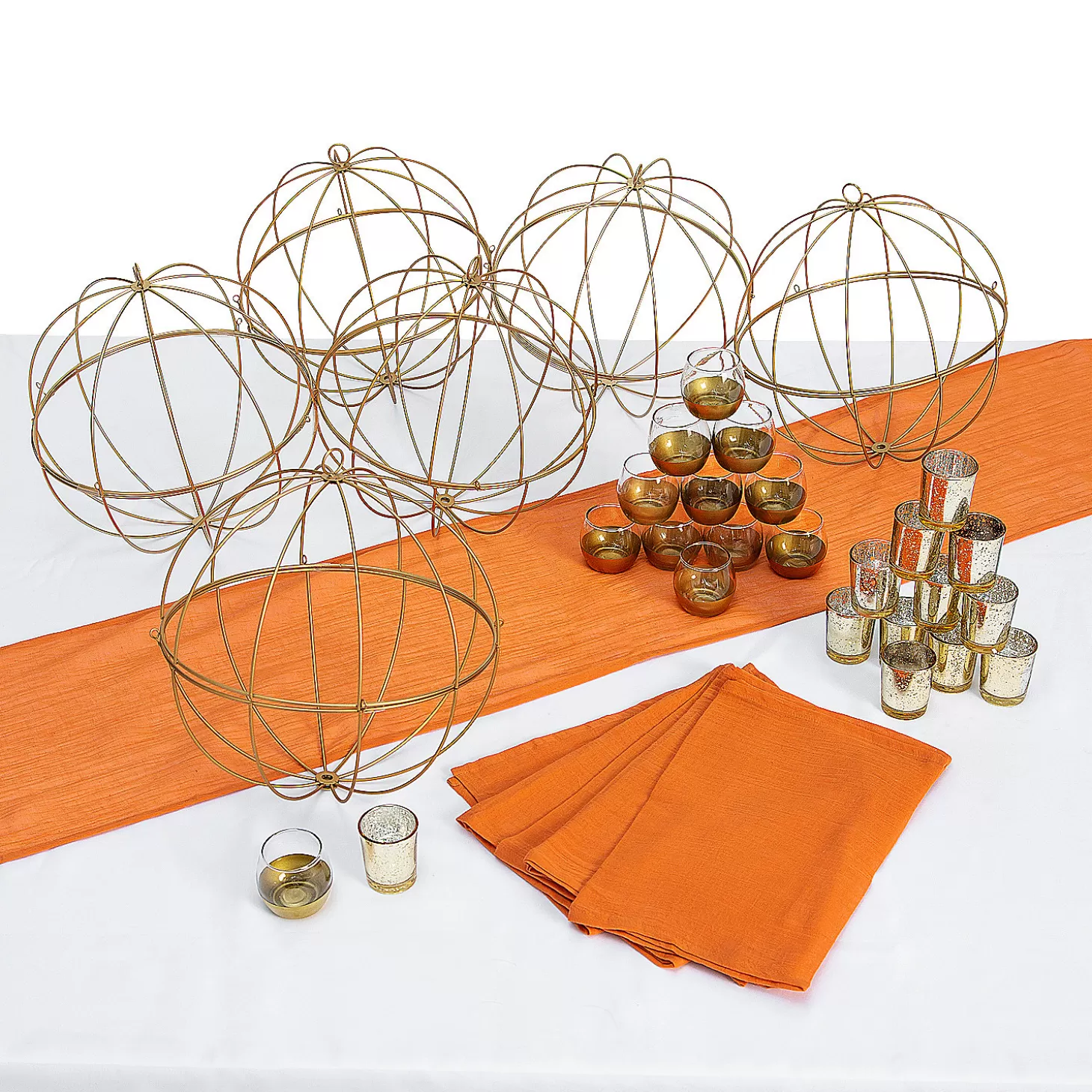 Fashion Gold Accent Centerpiece Kit For 6 Tables Halloween Fun Kits