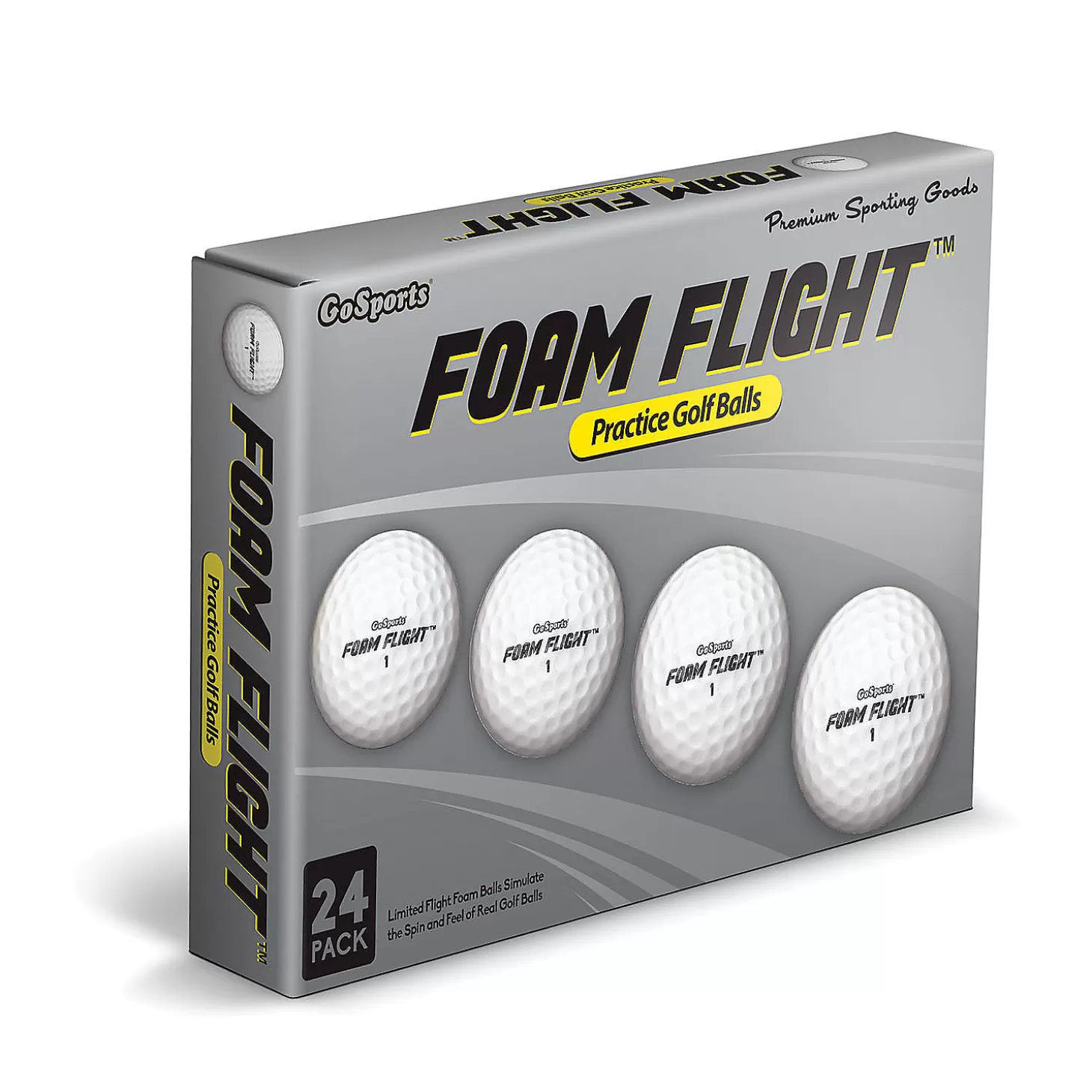Hot Gosports Foam Flight Practice Golf Balls 24 Pack - White Balls