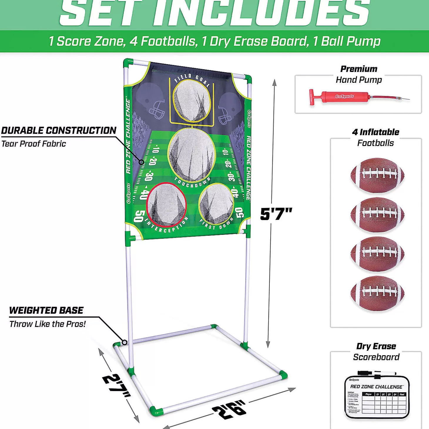 Cheap Gosports Red Zone Challenge Football Toss Game Lawn Games