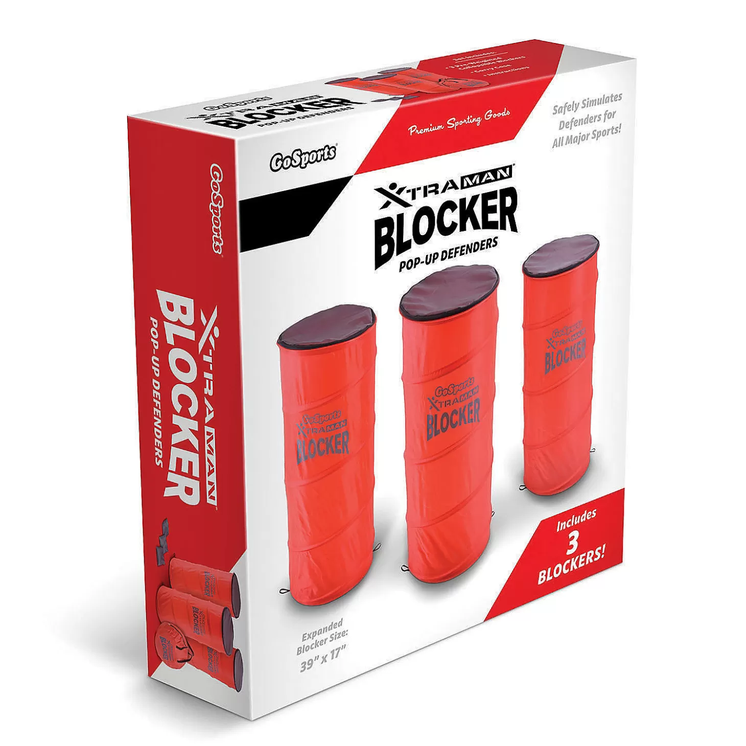 Sale Gosports Xtraman Blocker Pop-Up Defenders 3 Pack - Safely Simulate Defenders For All Major Sports - Basketball, Soccer, Football And More Lawn Games