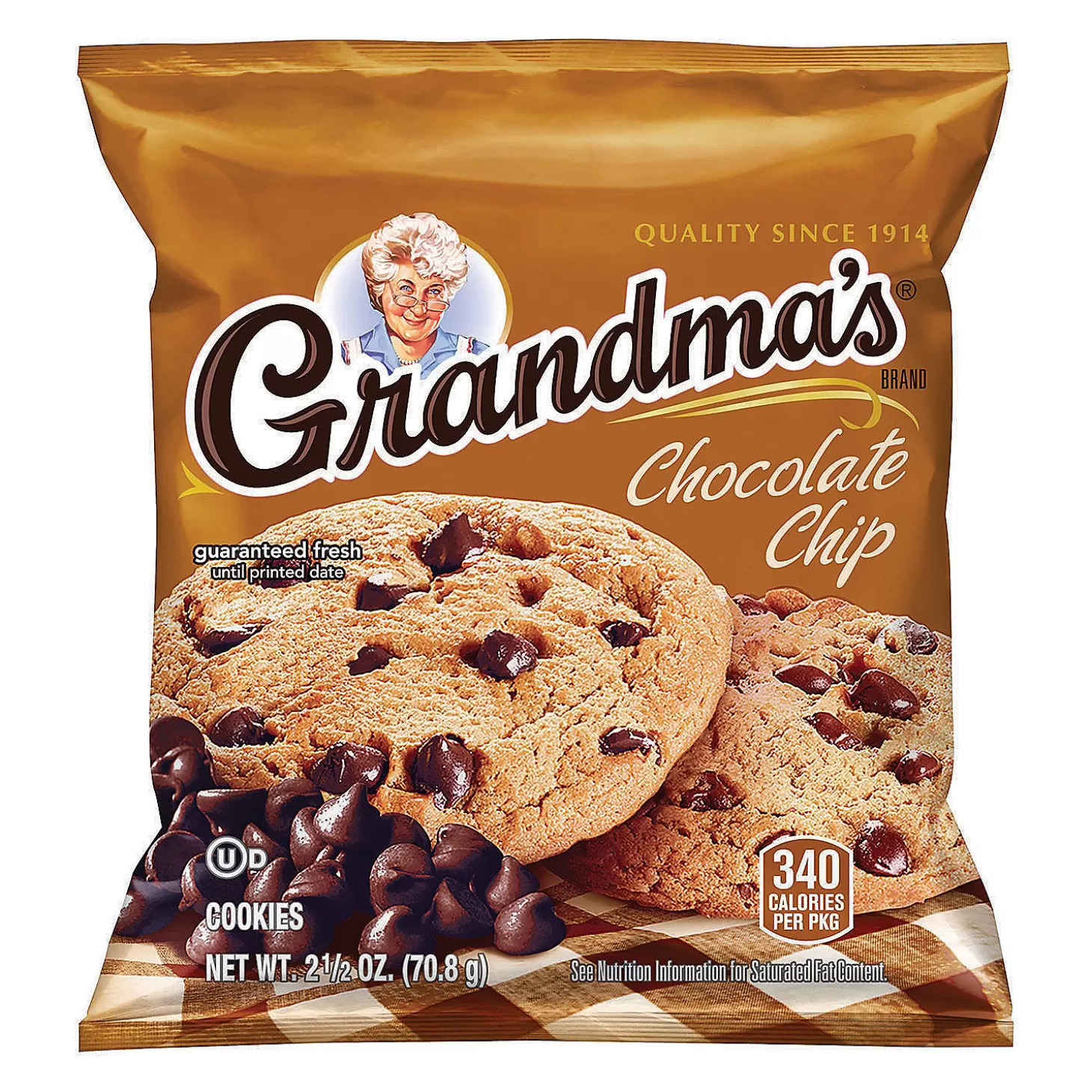 Fashion Grandma's Big Cookie Chocolate Chip, 2.5 Oz, 60 Count Bulk Halloween Supplies