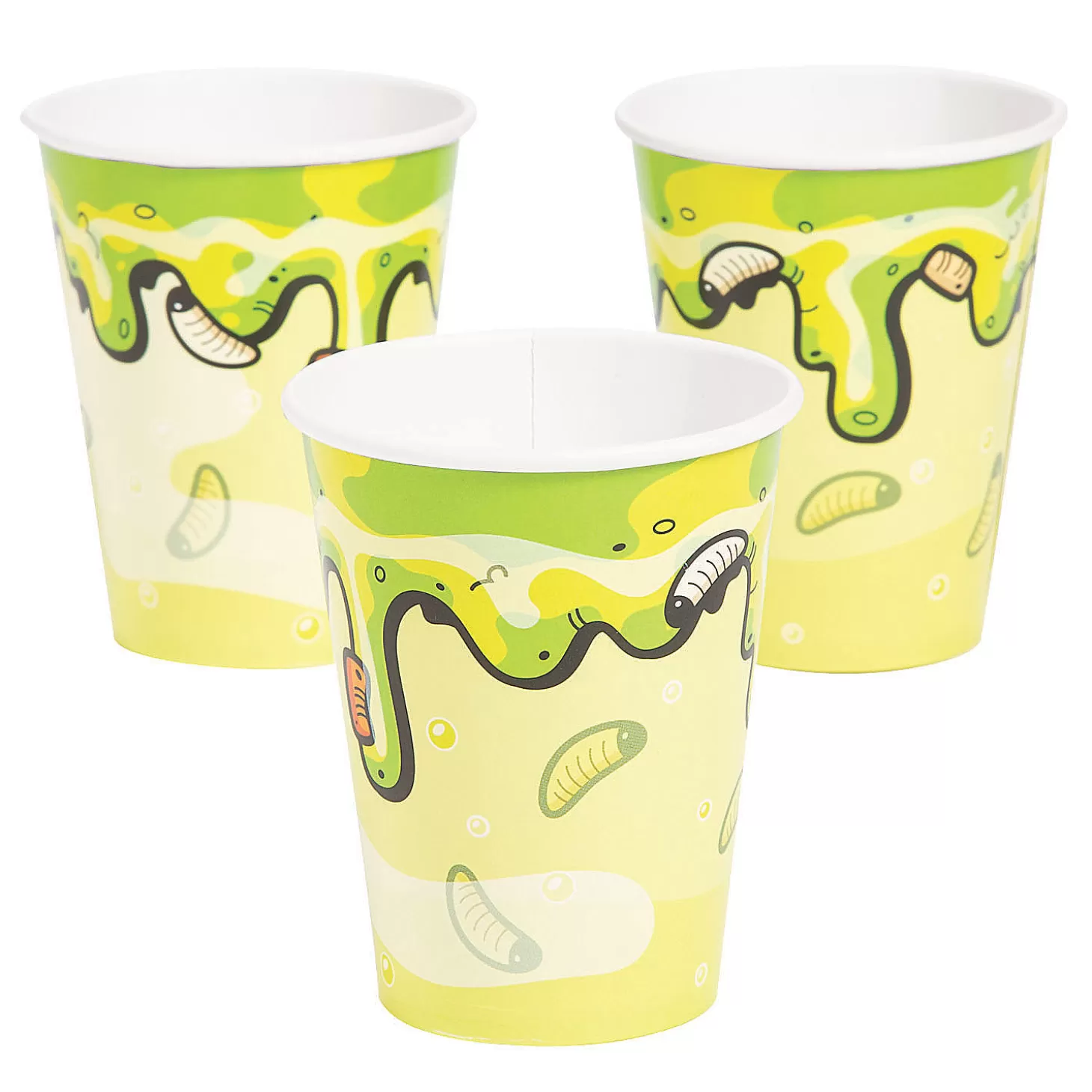 Online Gross Slime & Bugs Paper Cups - 8 Ct. Boo Bags