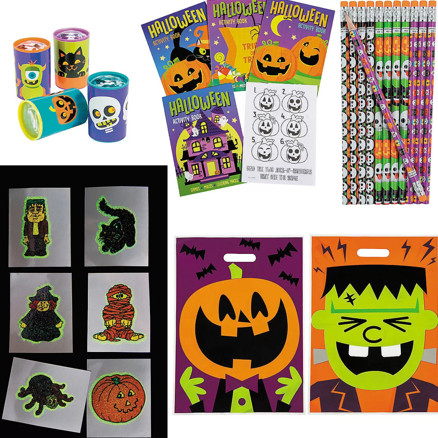 Hot Halloween Activity Boo Bag Kit For 48 Halloween Fun Kits