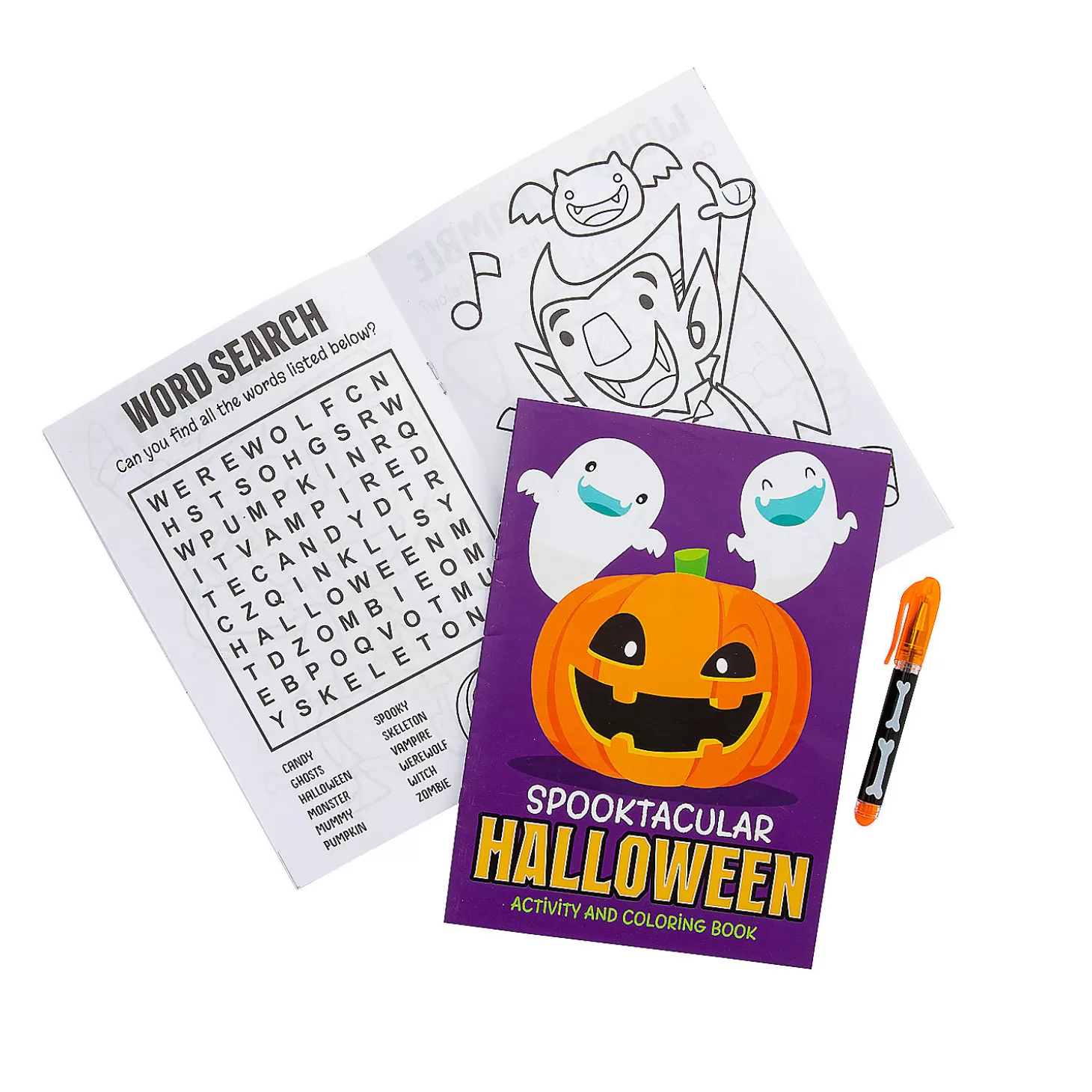 Outlet Halloween Activity Books With Mini Pens - 12 Pc. Boo Bags