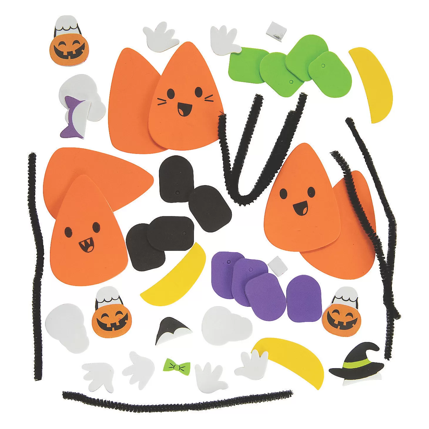 Best Sale Halloween Candy Corn Characters In Costume Craft Kit - Makes 12 Boo Bags