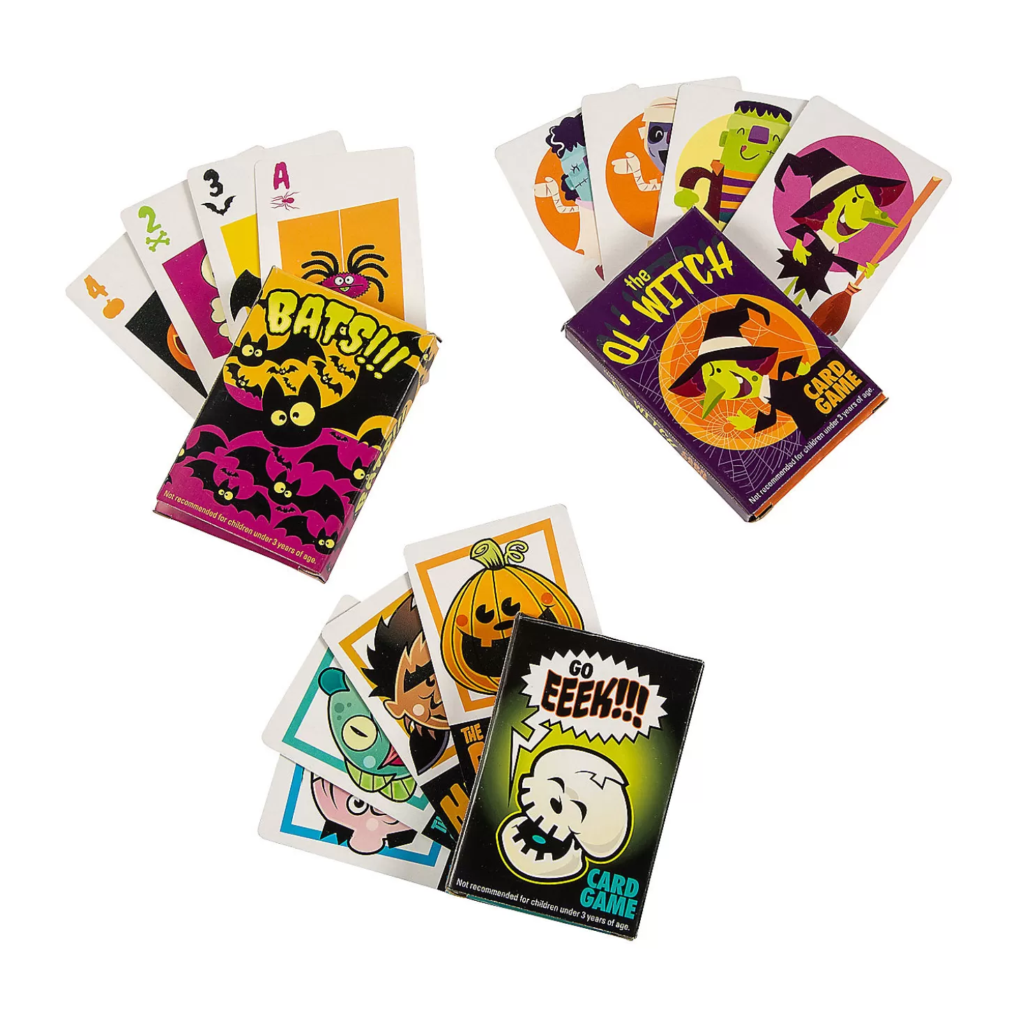 Outlet Halloween Card Game Set - 24 Decks Games & Activities