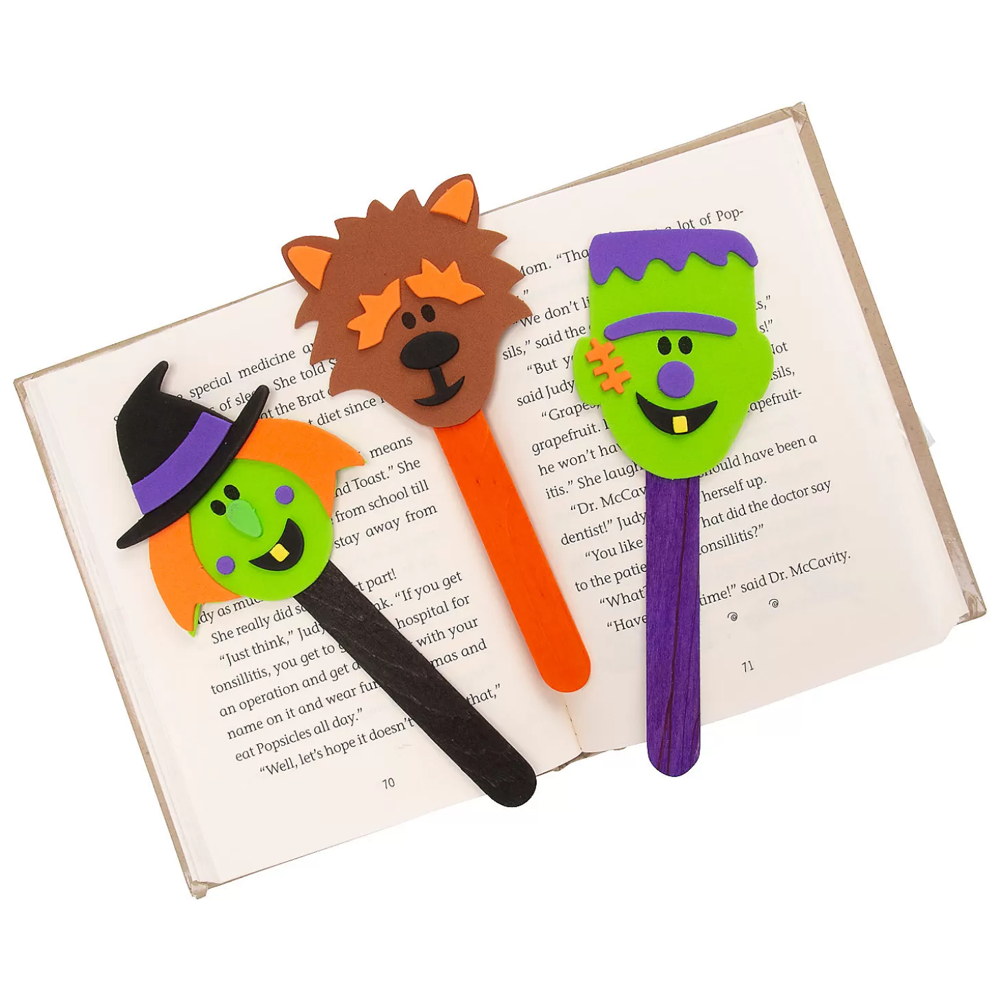 Fashion Halloween Character Bookmark Craft Kit - Makes 12 Boo Bags