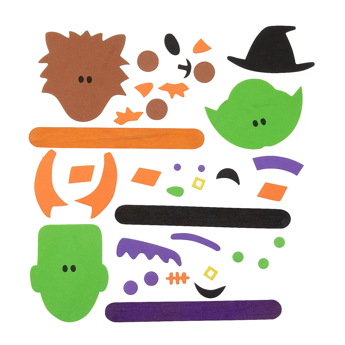 Fashion Halloween Character Bookmark Craft Kit - Makes 12 Boo Bags