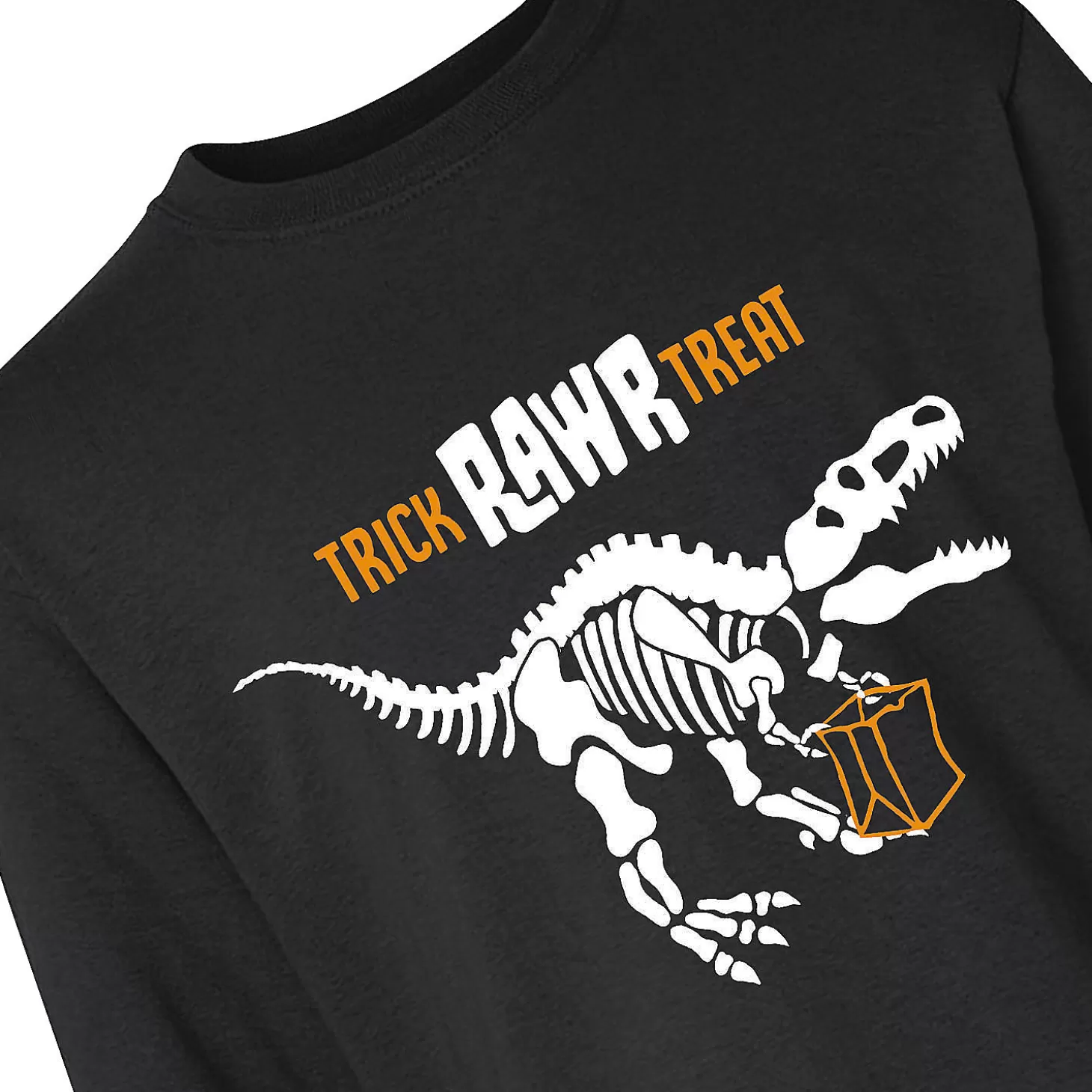 Fashion Halloween Dino Youth Long Sleeve T-Shirt Halloween T-Shirts