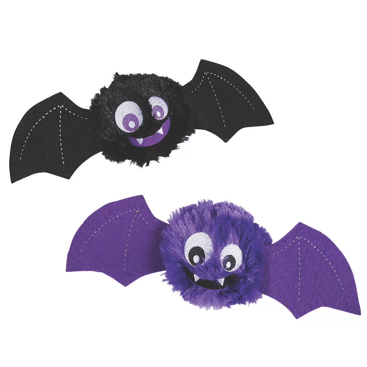 Online Halloween Fuzzy Stuffed Bat Bouncing Balls - 12 Pc. Halloween Handouts