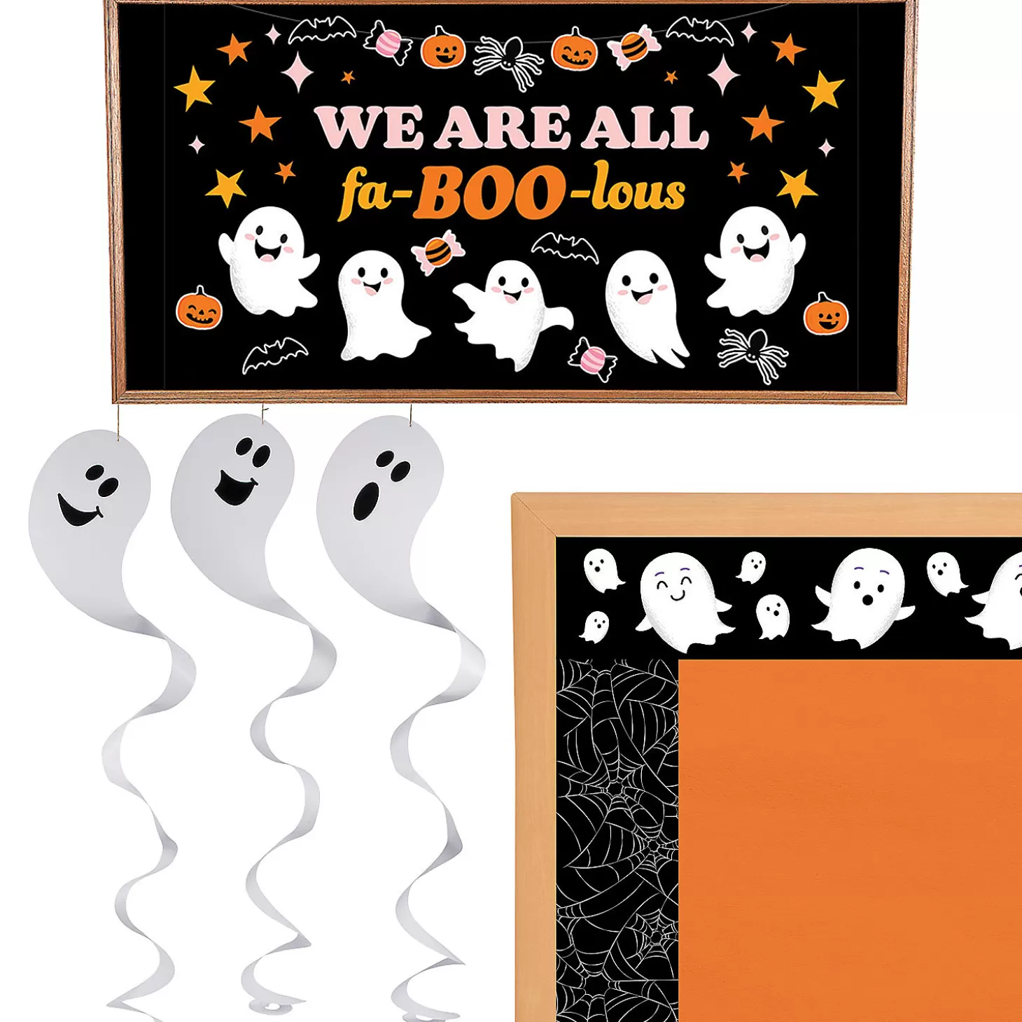 Best Halloween Ghost Classroom Decorating Kit - 74 Pc. Halloween Fun Kits