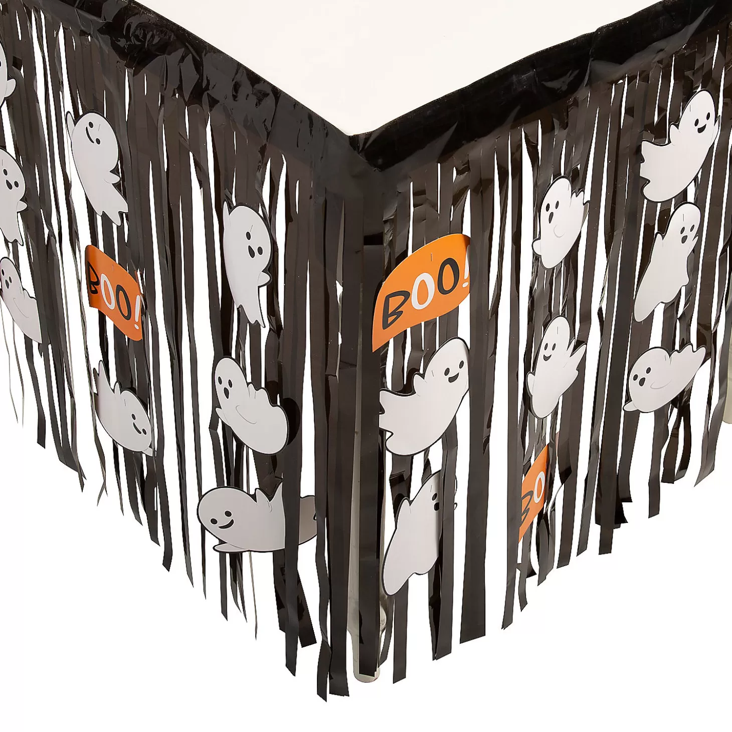 Shop Halloween Ghost Fringe Table Skirt Tableware