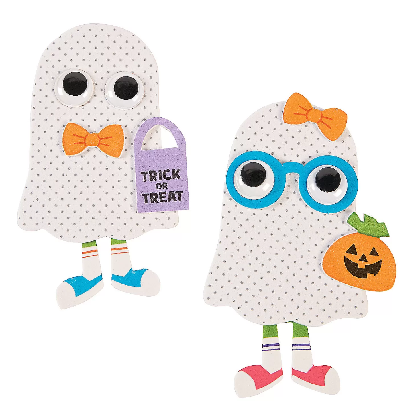 Outlet Halloween Ghost Kid Magnet Craft Kit - Makes 12 Boo Bags