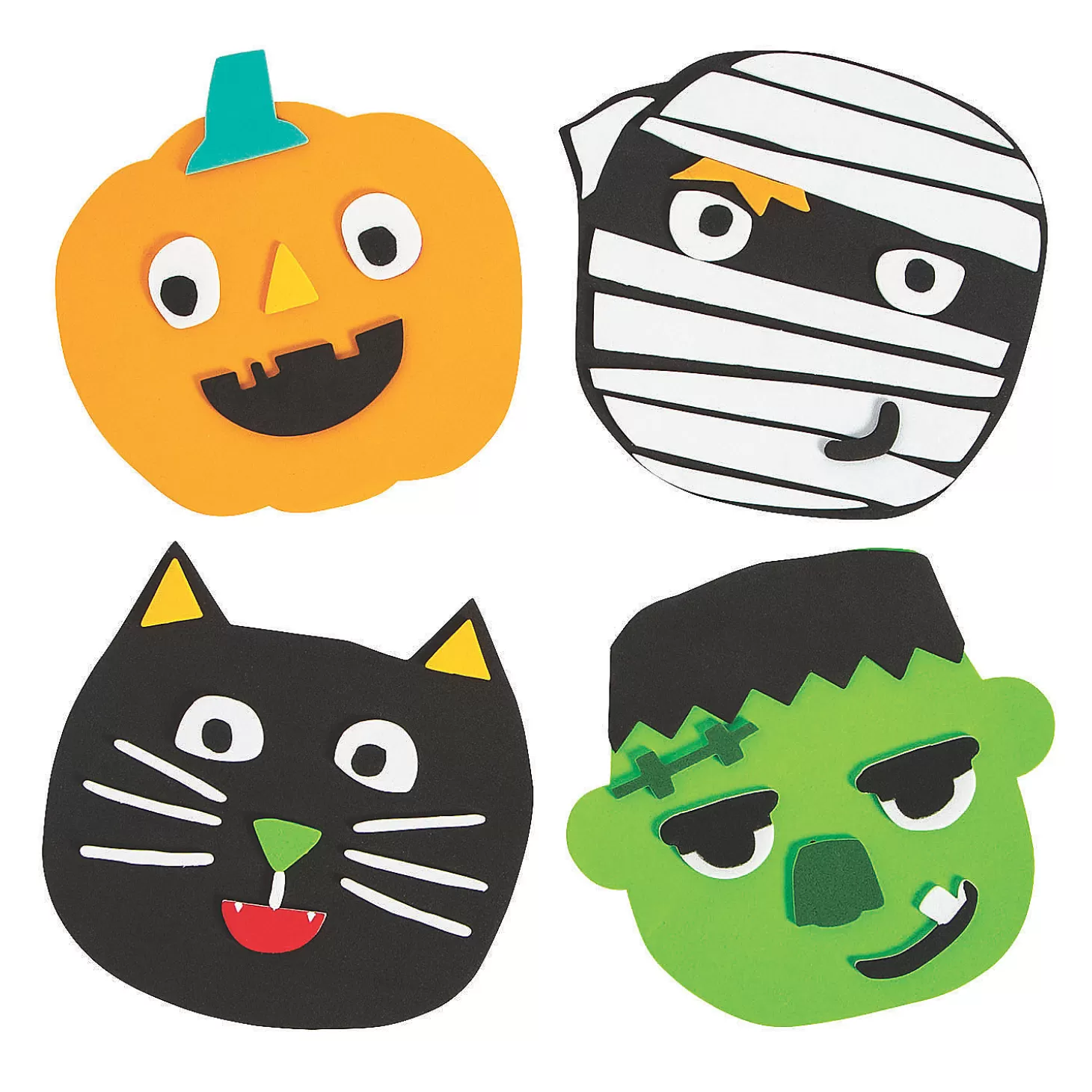 Cheap Halloween Ghoul Gang Magnet Craft Kit - Makes 12 Boo Bags