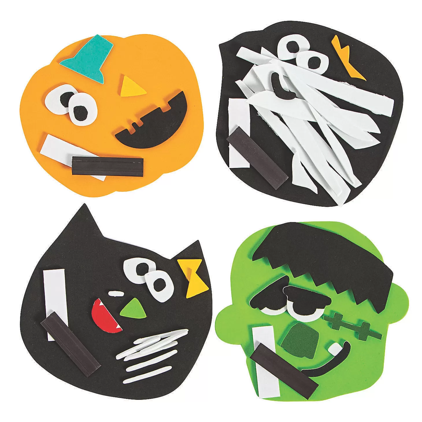 Cheap Halloween Ghoul Gang Magnet Craft Kit - Makes 12 Boo Bags