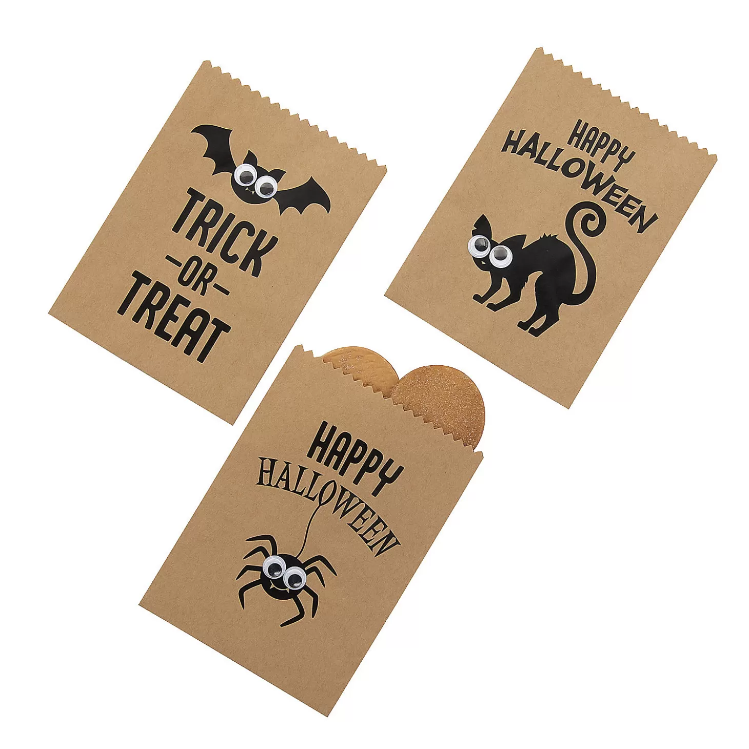 Discount Halloween Googly Eye Treat Bags - 24 Pc. Halloween Bags