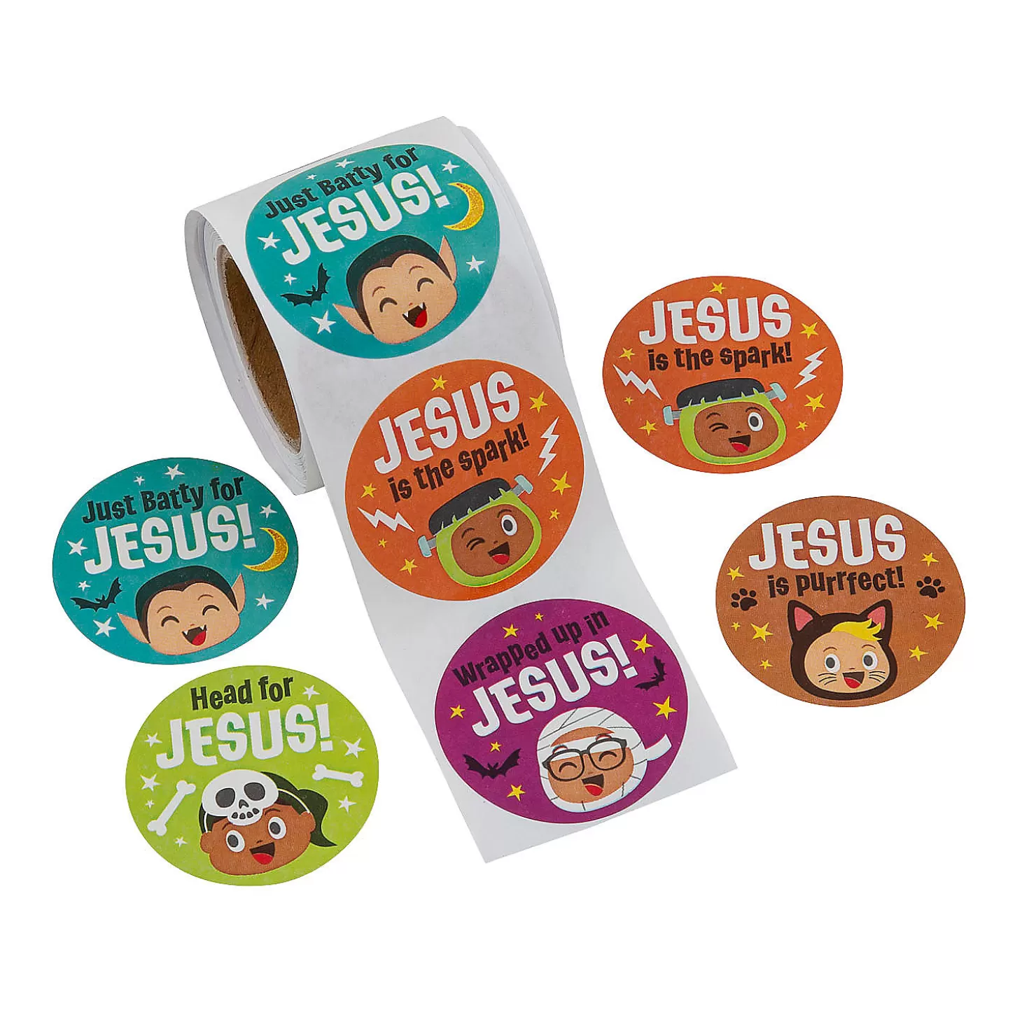 Best Sale Halloween Little Boolievers Sticker Roll - 100 Pc. Religious Halloween