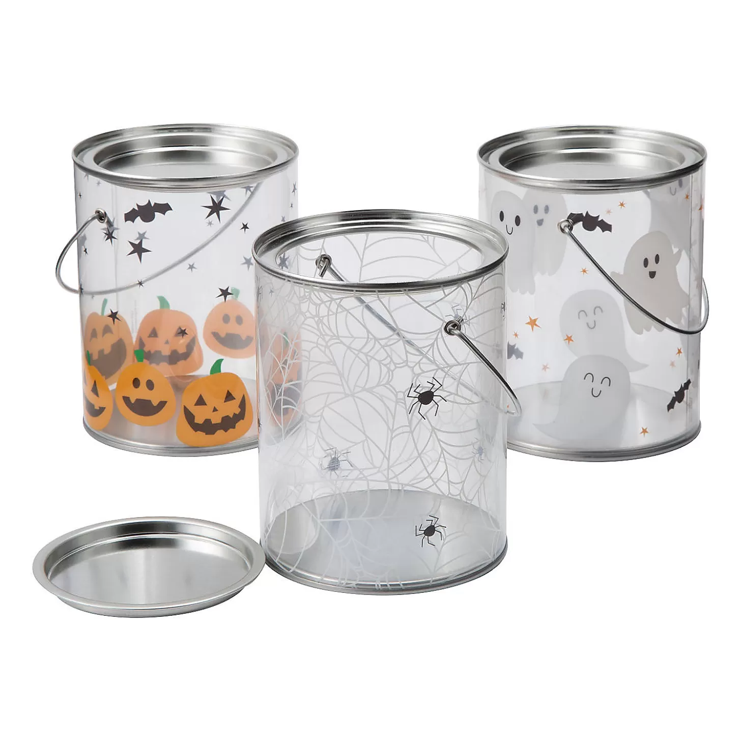 New Halloween Paint Bucket Favor Containers - 6 Pc. Halloween Bags