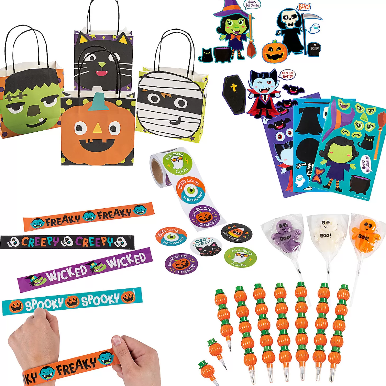 Flash Sale Halloween Party Handout Kit For 12 Guests Halloween Fun Kits